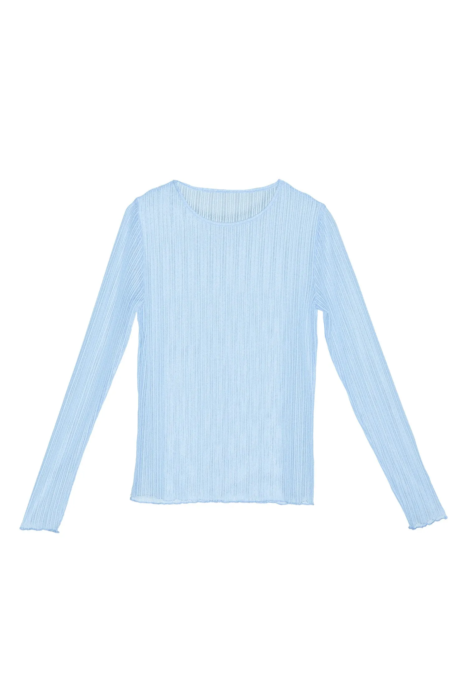 Ribbed Mesh Crew Long Sleeve sold by FIND ME NOW