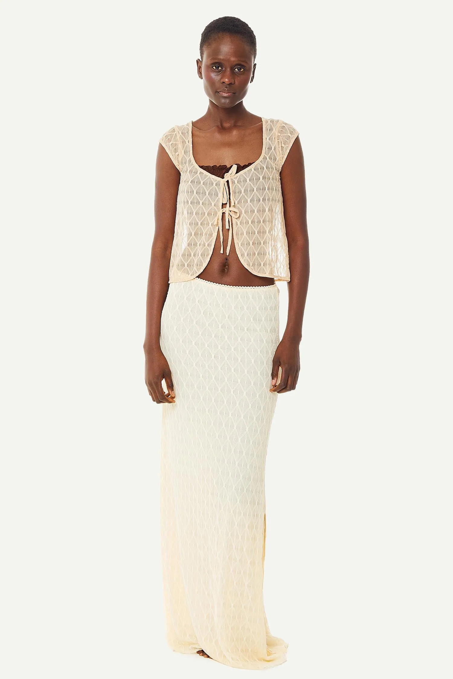 Geo Lace Tie Front Top sold by FIND ME NOW product image thumbnail 4