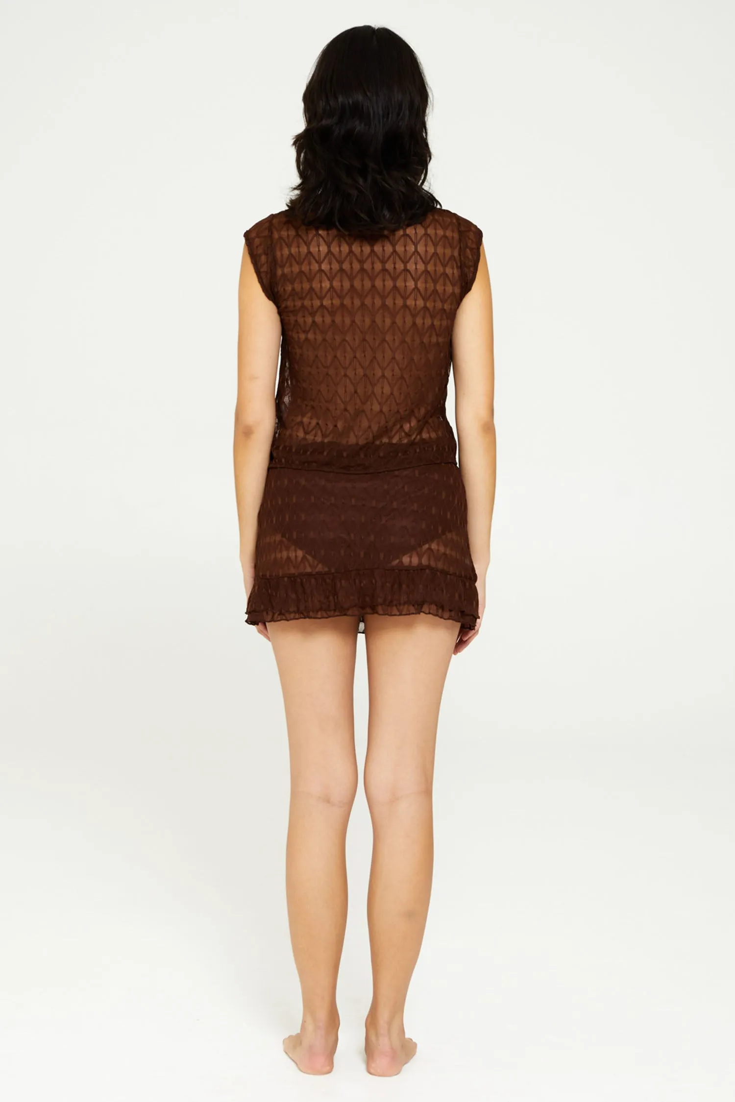 Geo Lace Tie Front Top sold by FIND ME NOW product image thumbnail 4