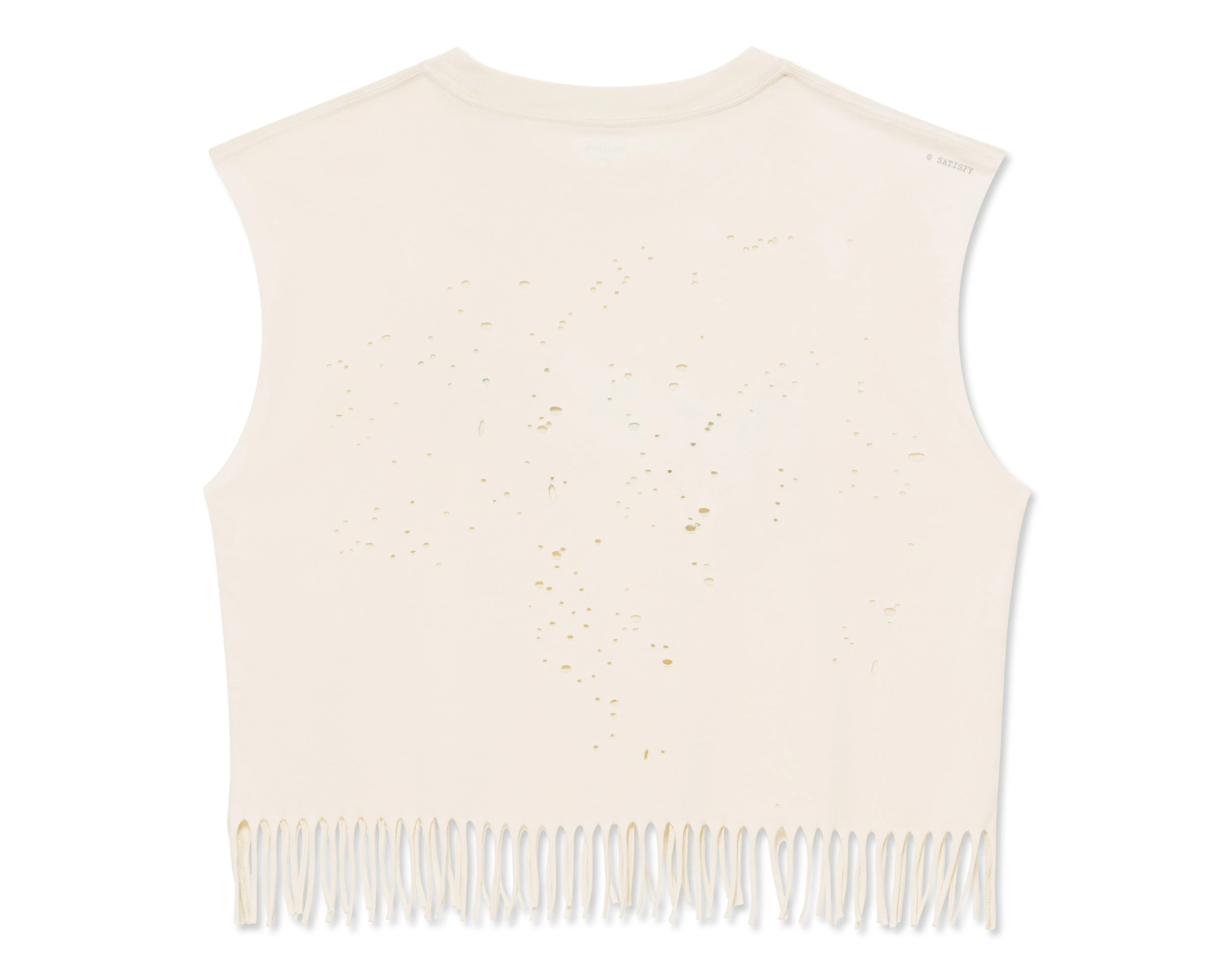 MothTech™ Cropped Fringed Muscle Tee sold by Satisfy Running product image thumbnail 2