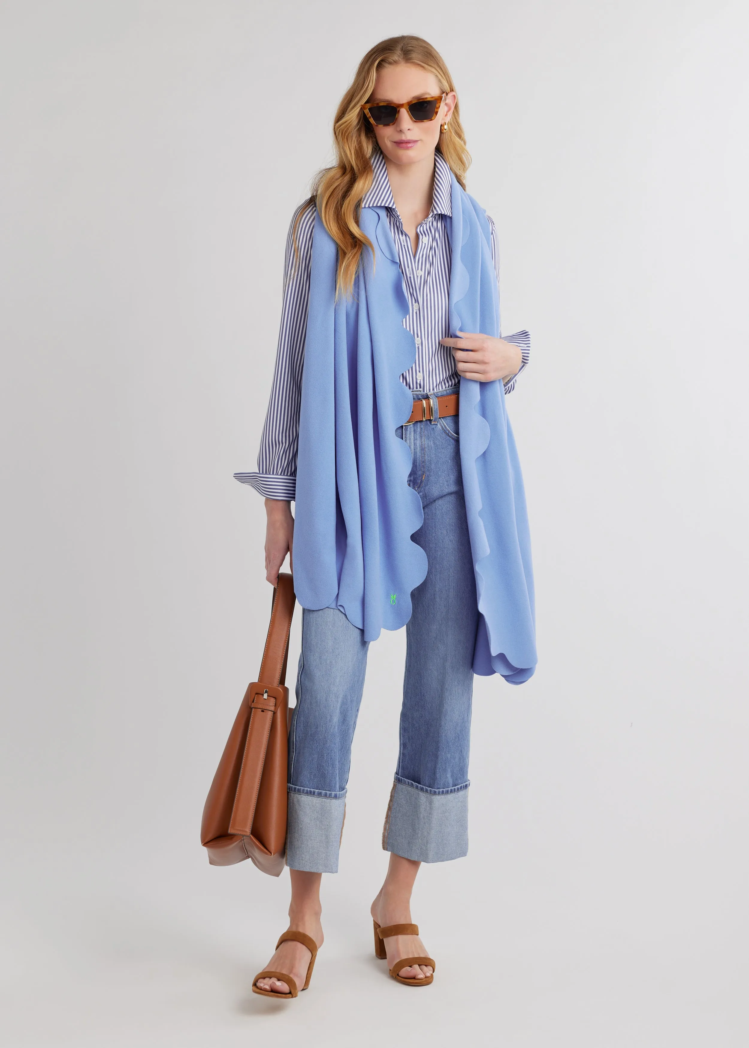 Five Mile River Scarf in Terry Fleece (Periwinkle) sold by Dudley Stephens product image thumbnail 2