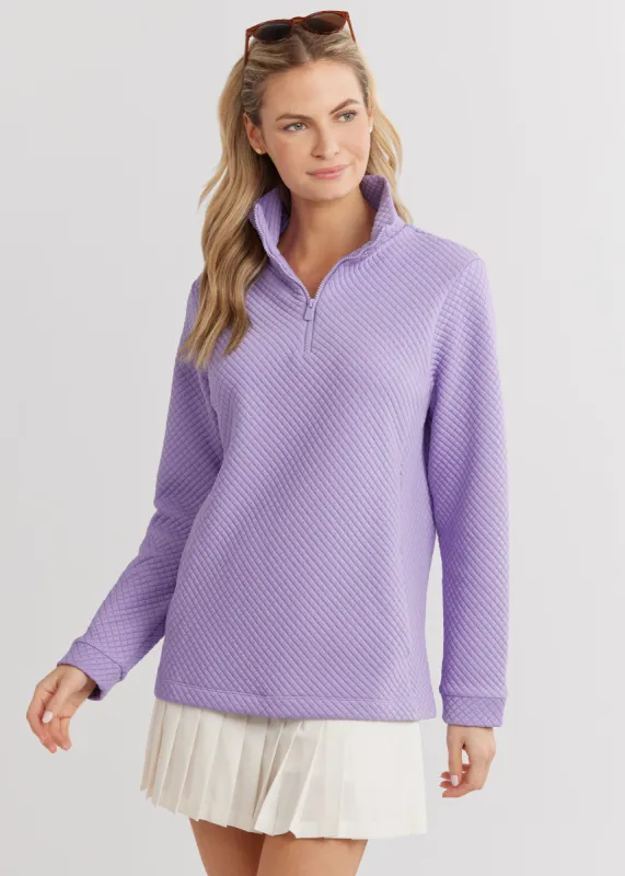 Pocomo Pullover in Waffle (Violet) sold by Dudley Stephens