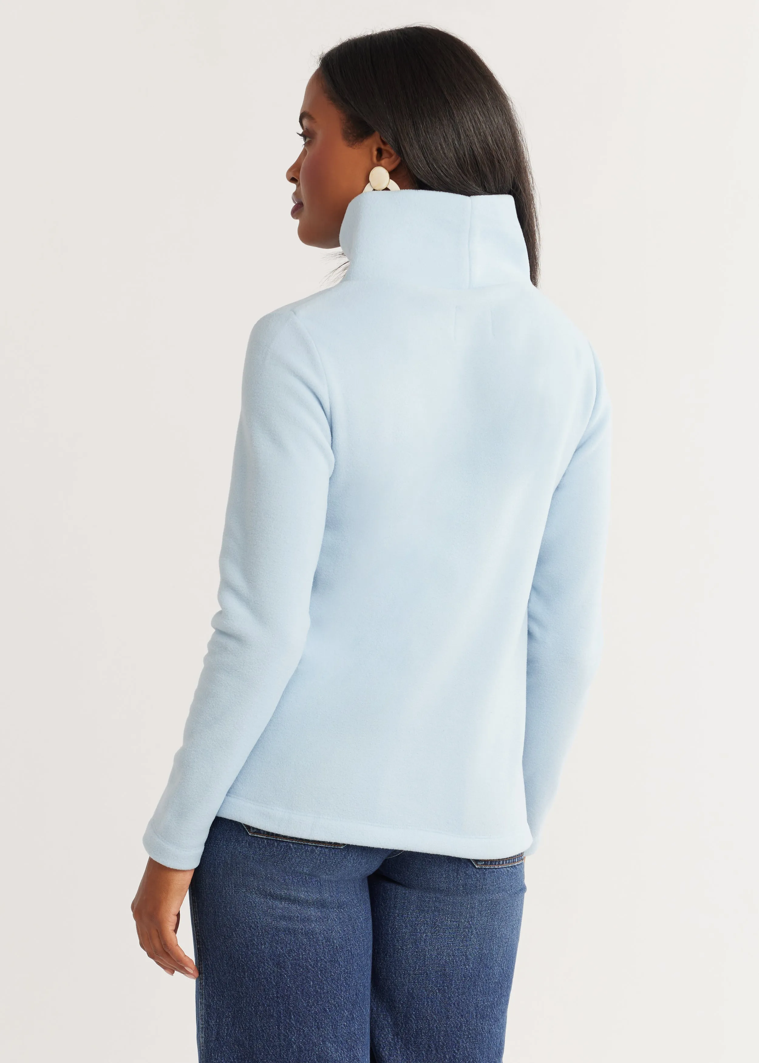 Greenpoint Turtleneck in Vello Fleece (Ice Blue) sold by Dudley Stephens product image thumbnail 4