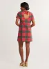 Annette Mini Dress in Vello Fleece (Holiday Tartan) sold by Dudley Stephens