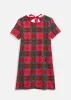 Annette Mini Dress in Vello Fleece (Holiday Tartan) sold by Dudley Stephens
