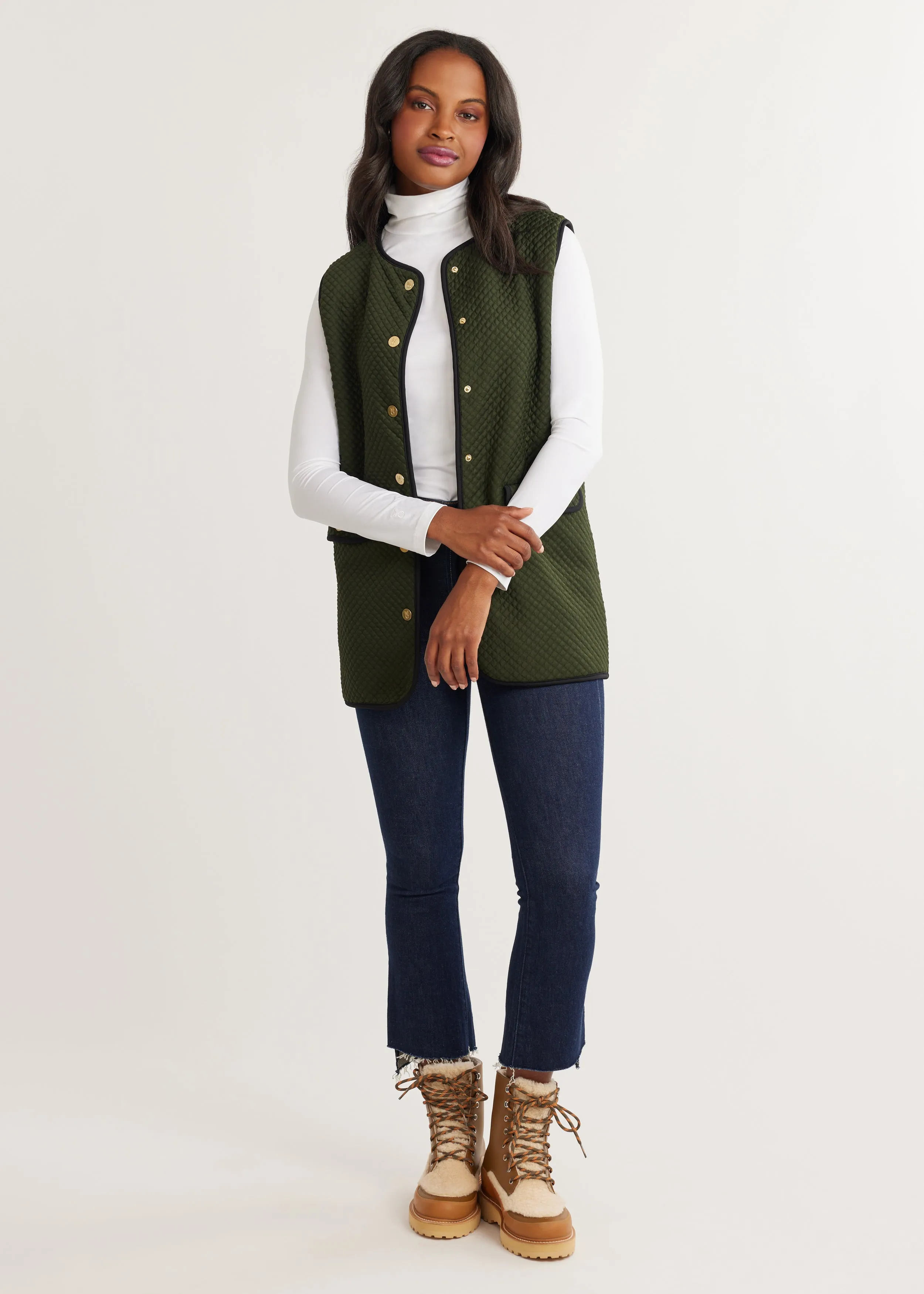 Reggie Vest in Waffle (Spruce) sold by Dudley Stephens product image thumbnail 2