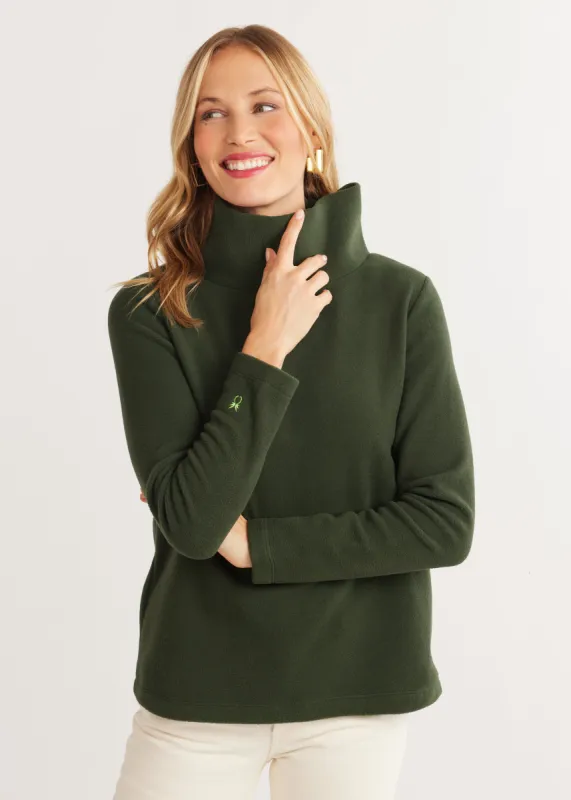 Greenpoint Turtleneck in Vello Fleece (Spruce) sold by Dudley Stephens