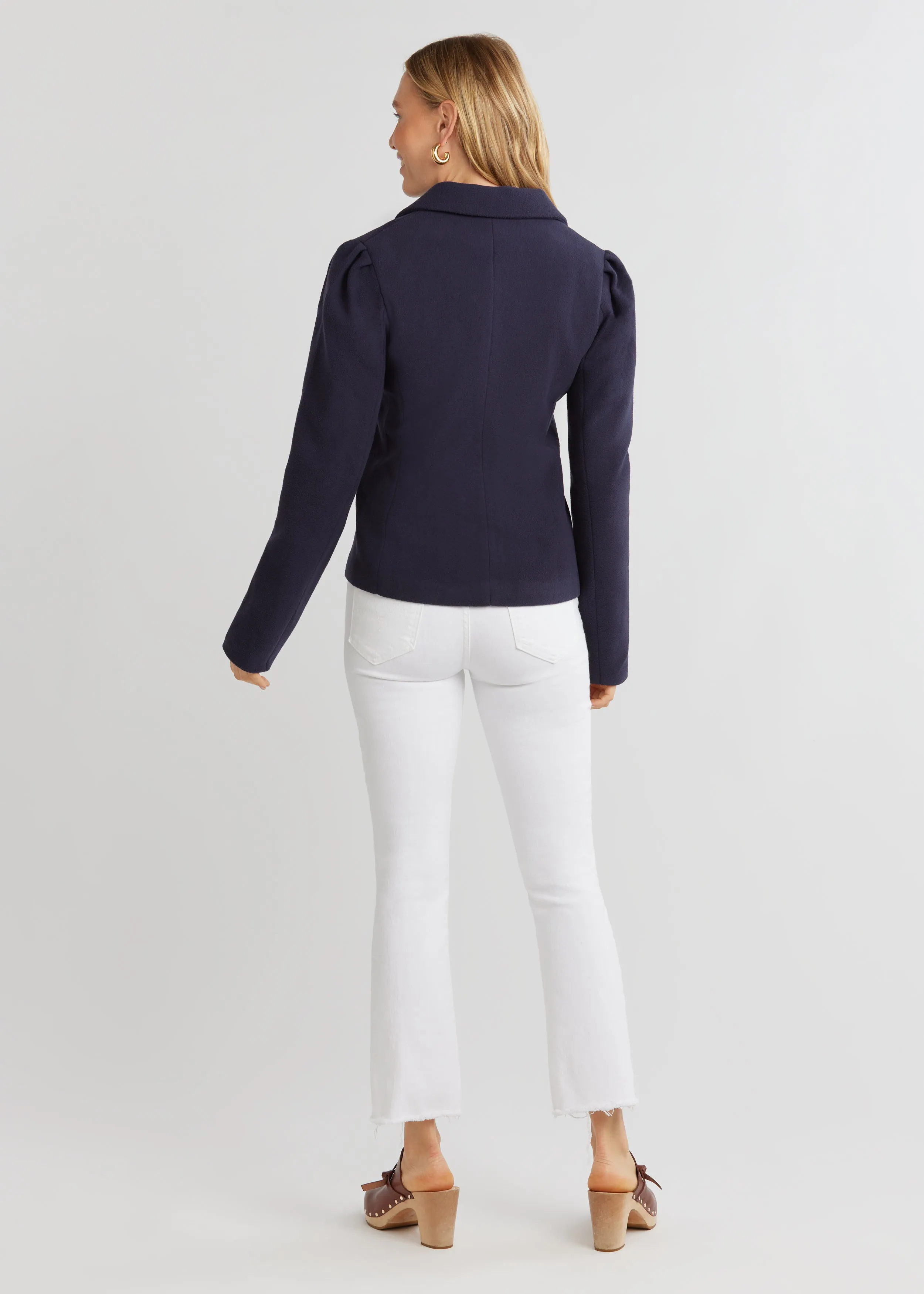 Windsor Blazer in Vello Fleece (Navy) sold by Dudley Stephens product image thumbnail 4