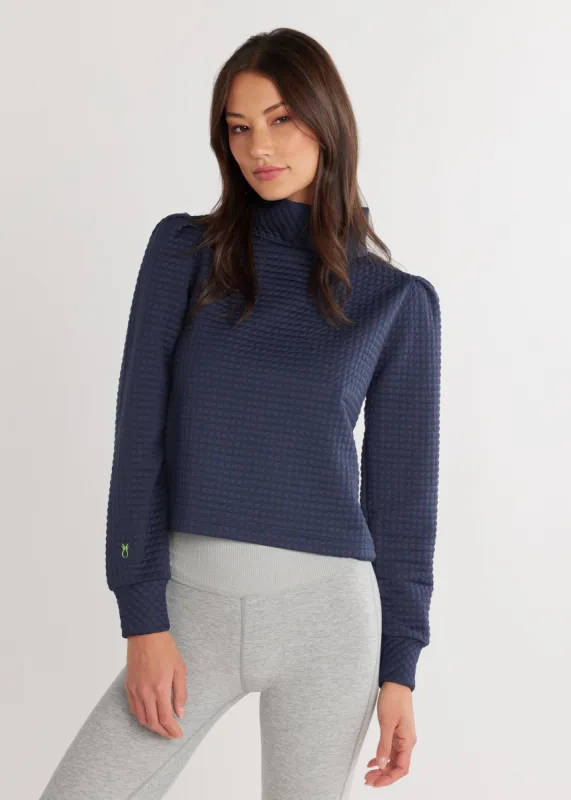 Crown Lane Top in Waffle (Navy) sold by Dudley Stephens