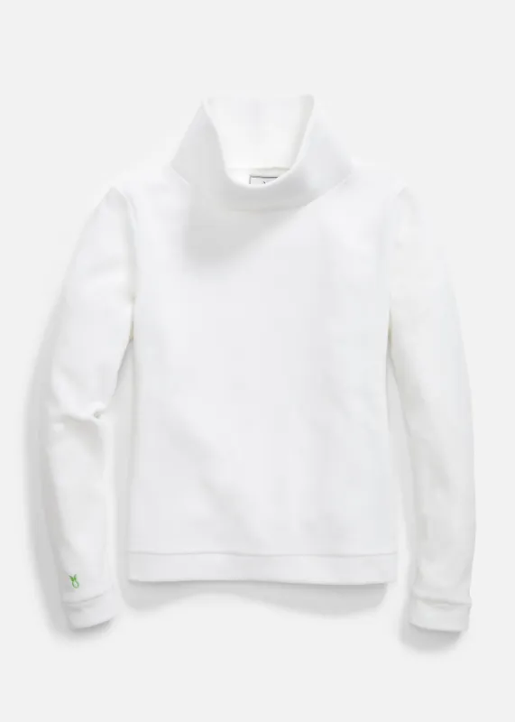 Park Slope Turtleneck in Vello Fleece (White) sold by Dudley Stephens
