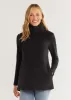 Cobble Hill Turtleneck in Terry Fleece (Black) sold by Dudley Stephens