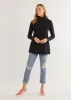 Cobble Hill Turtleneck in Terry Fleece (Black) sold by Dudley Stephens
