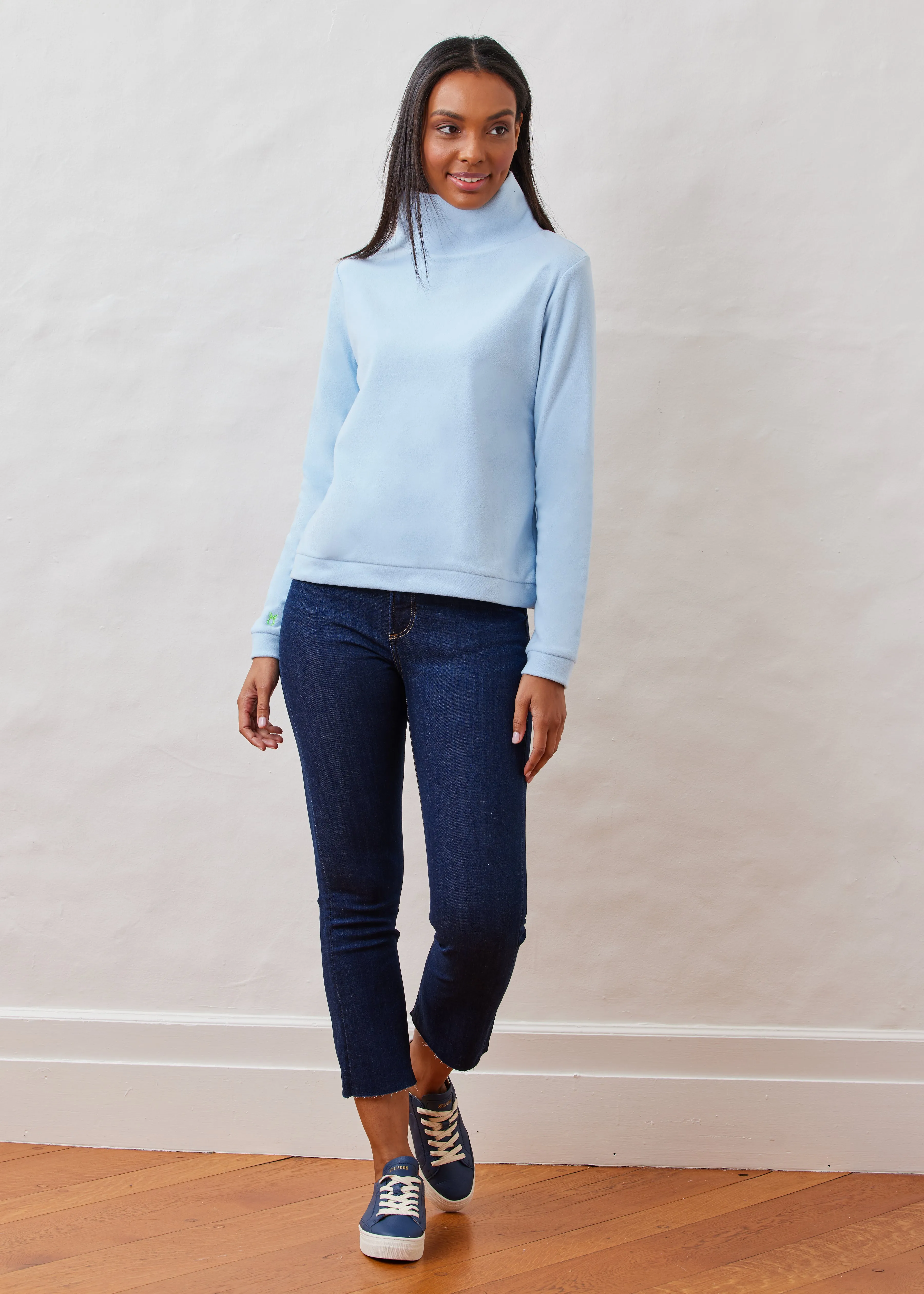 Park Slope Turtleneck in Terry Fleece (Ice Blue) sold by Dudley Stephens product image thumbnail 3