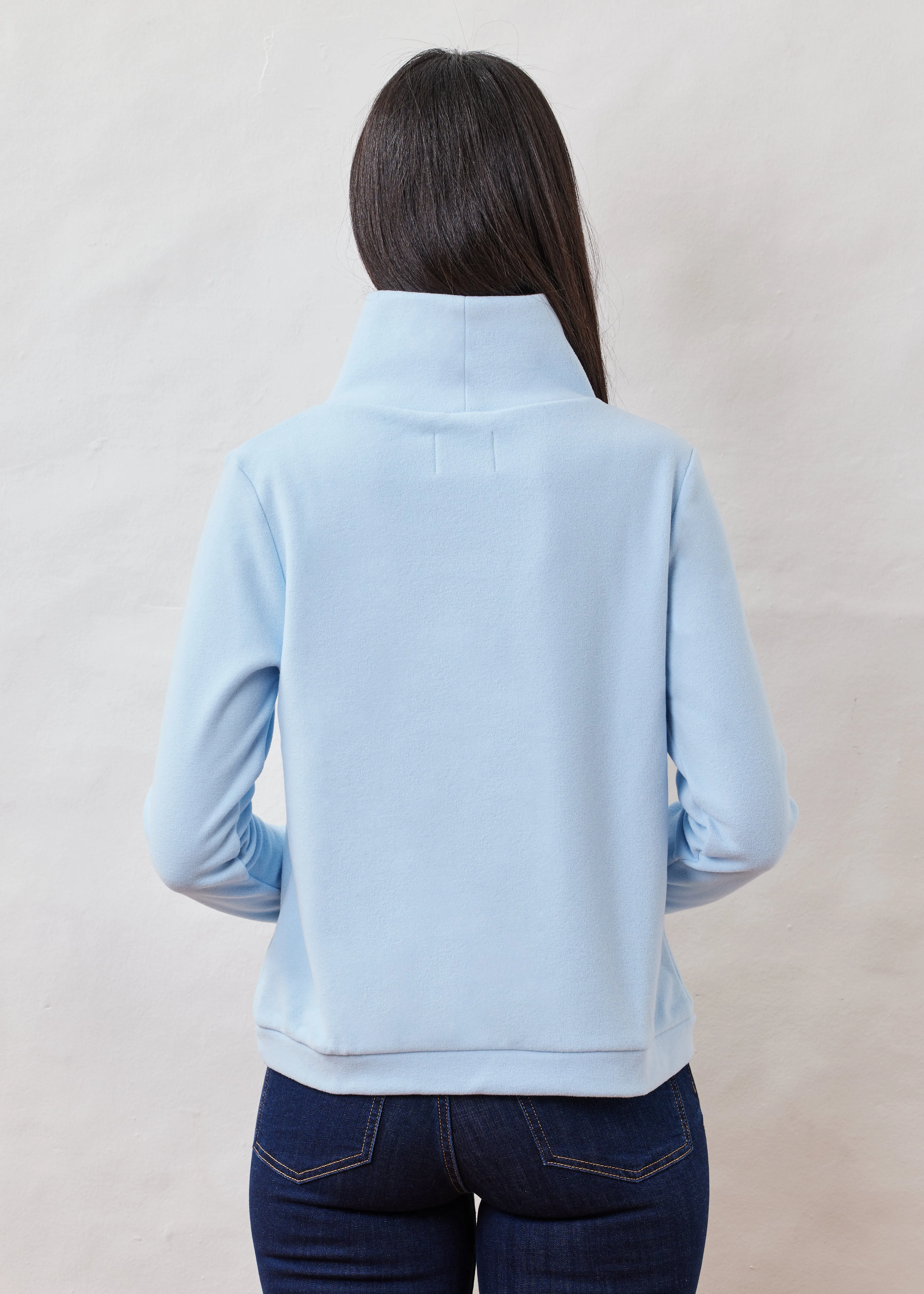 Park Slope Turtleneck in Terry Fleece (Ice Blue) sold by Dudley Stephens product image thumbnail 5