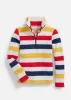 Kaki Pullover in Sherpa Fleece (Camp Stripe) sold by Dudley Stephens