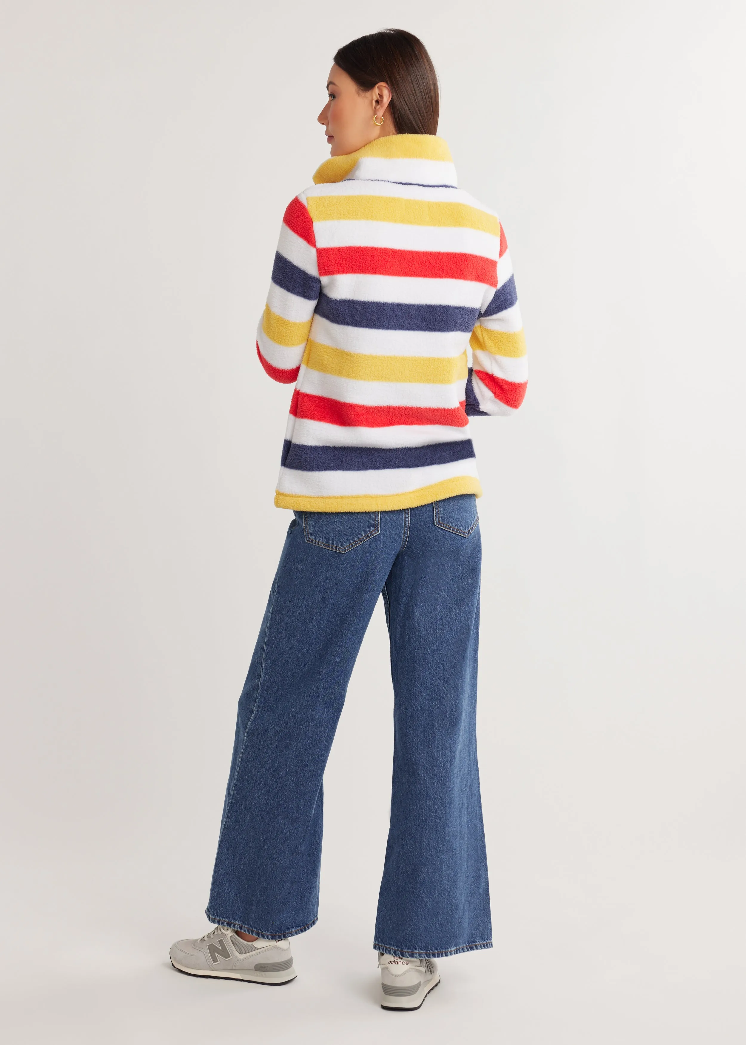 Kaki Pullover in Sherpa Fleece (Camp Stripe) sold by Dudley Stephens product image thumbnail 4