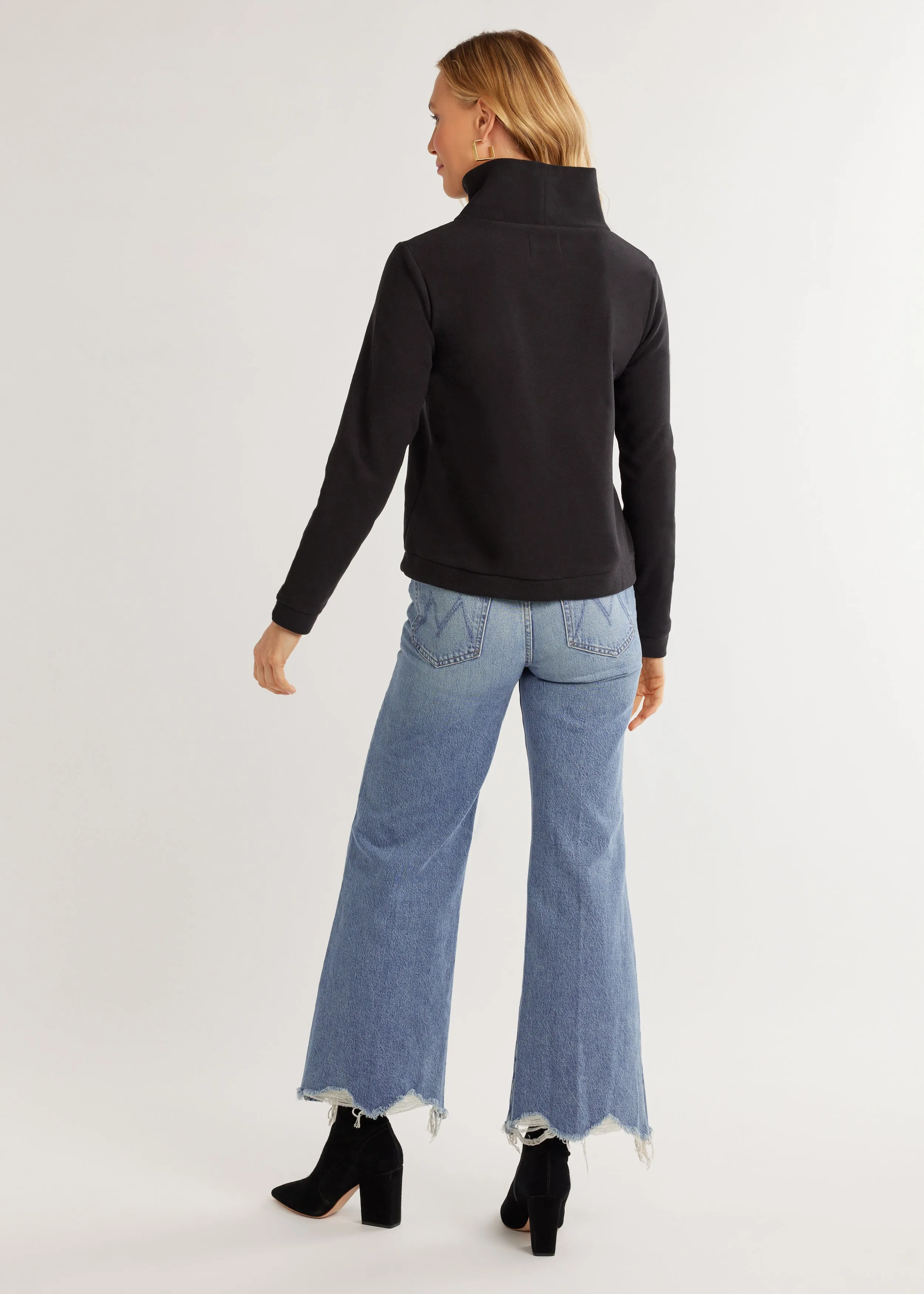 Park Slope Turtleneck in Terry Fleece (Black) sold by Dudley Stephens product image thumbnail 5