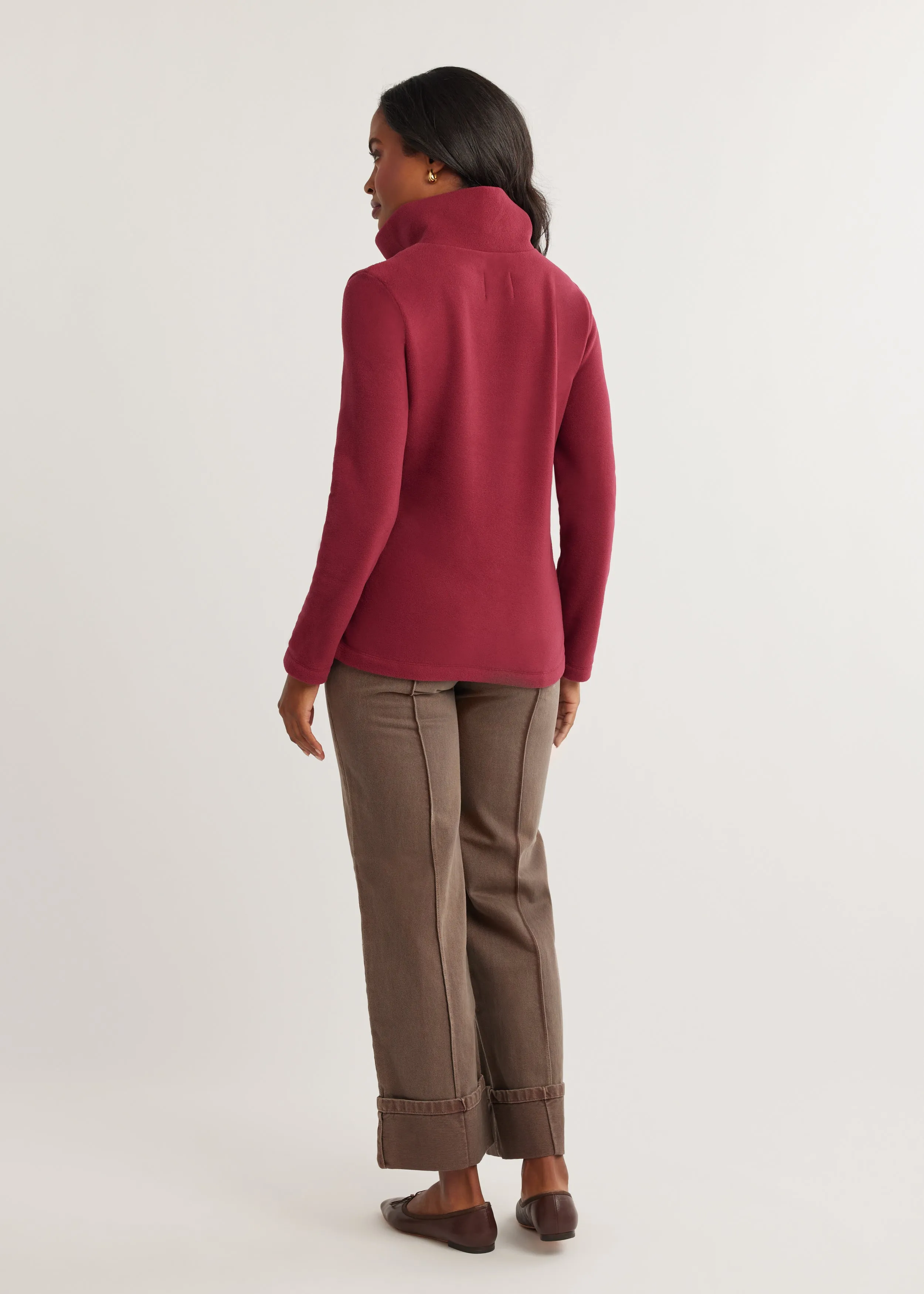 Sheffield Island Pullover in Vello Fleece (Burgundy) sold by Dudley Stephens product image thumbnail 4