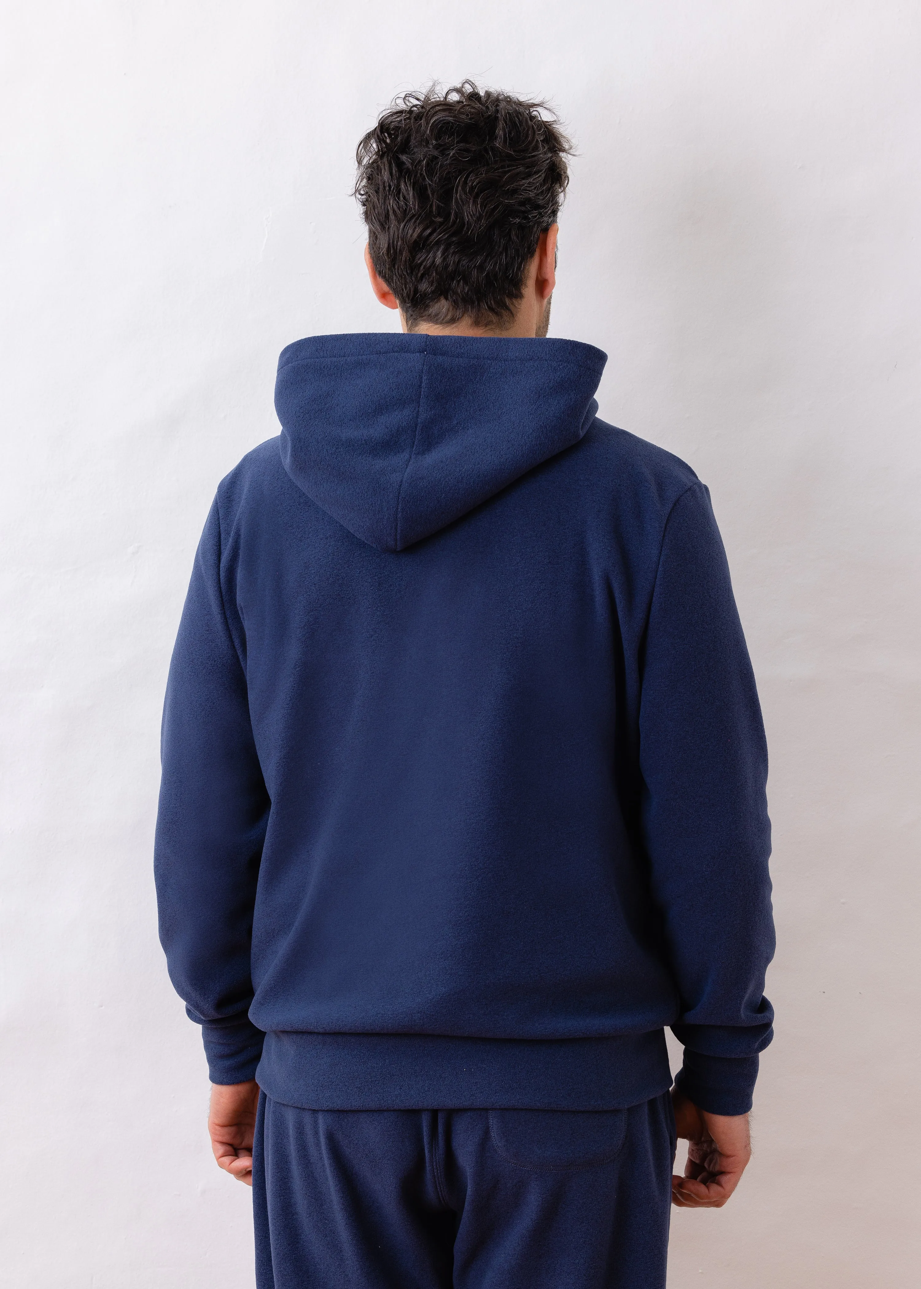Men's Hendrie Hoodie in Terry Fleece (Navy) sold by Dudley Stephens product image thumbnail 5