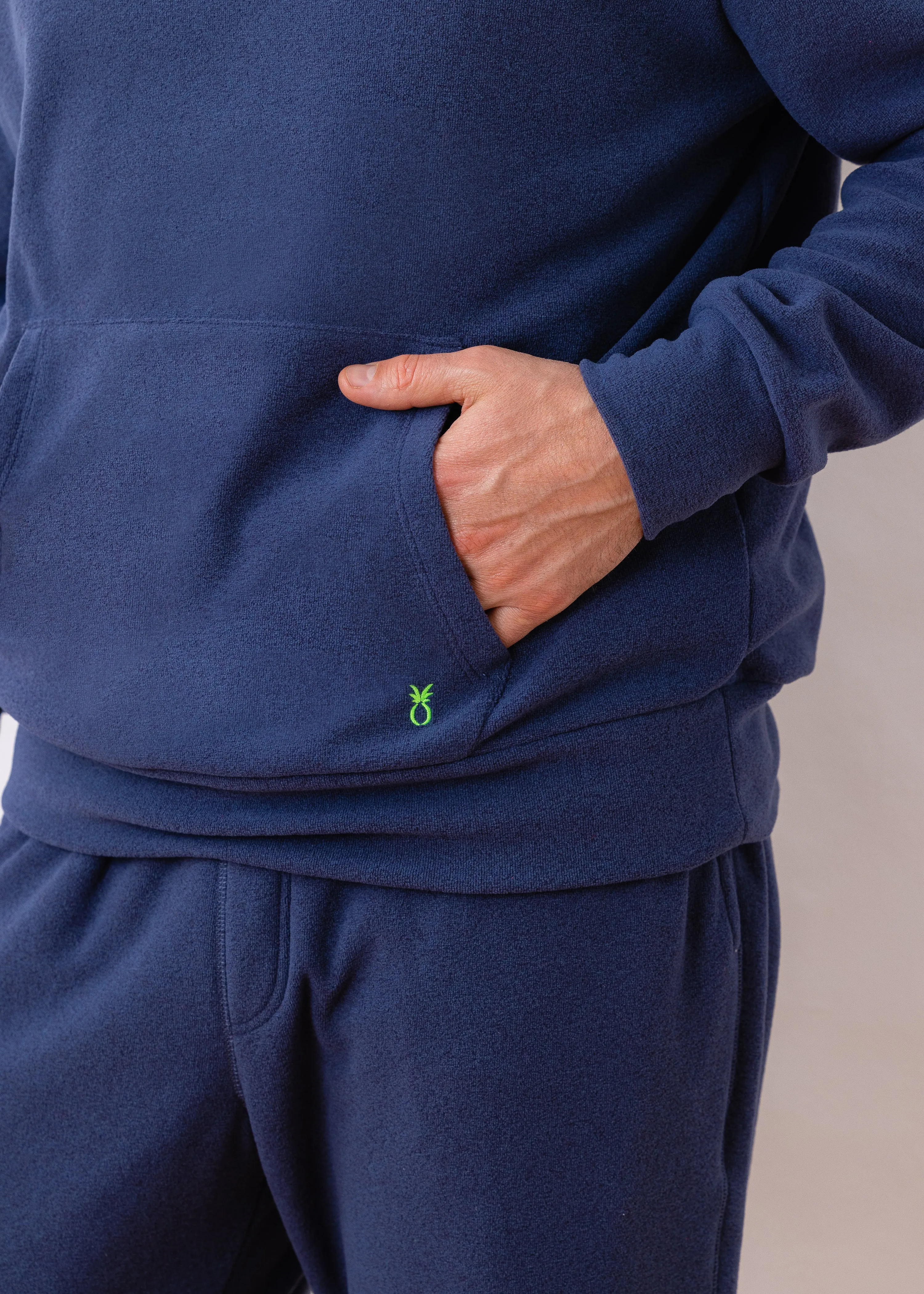 Men's Hendrie Hoodie in Terry Fleece (Navy) sold by Dudley Stephens product image thumbnail 4