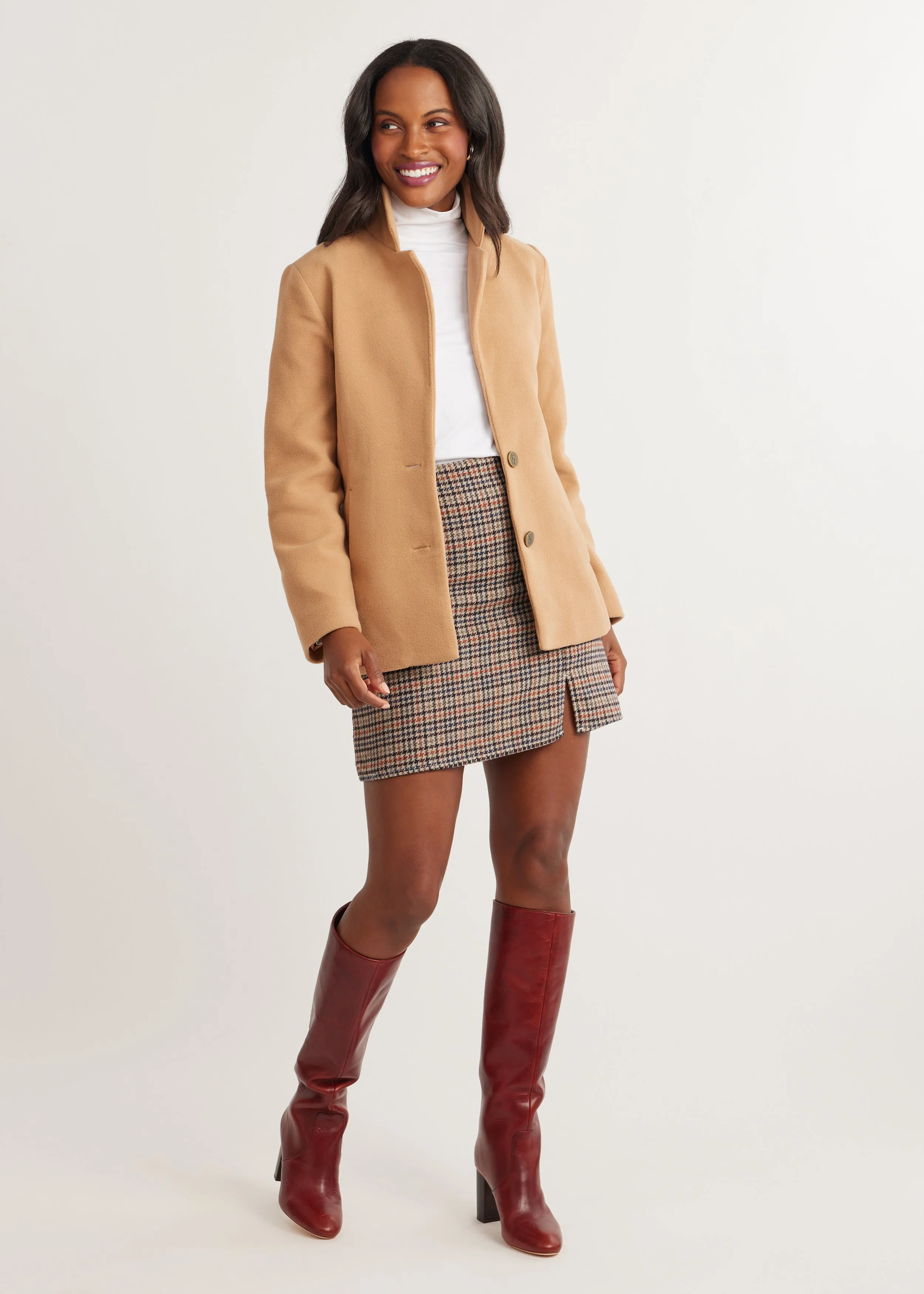 Wellington Blazer in Vello Fleece (Camel) sold by Dudley Stephens product image thumbnail 2