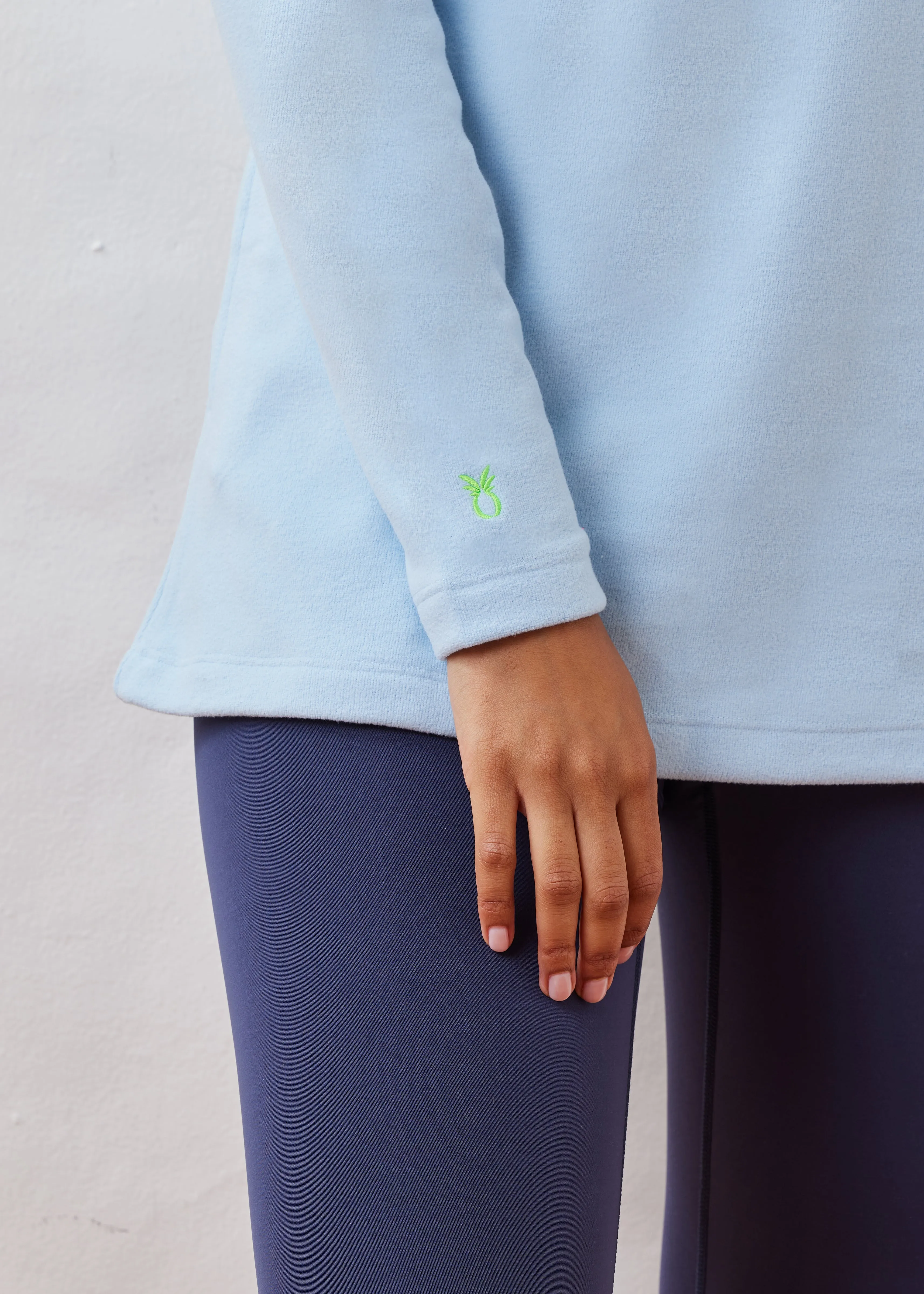 Cobble Hill Turtleneck in Terry Fleece (Ice Blue) sold by Dudley Stephens product image thumbnail 4