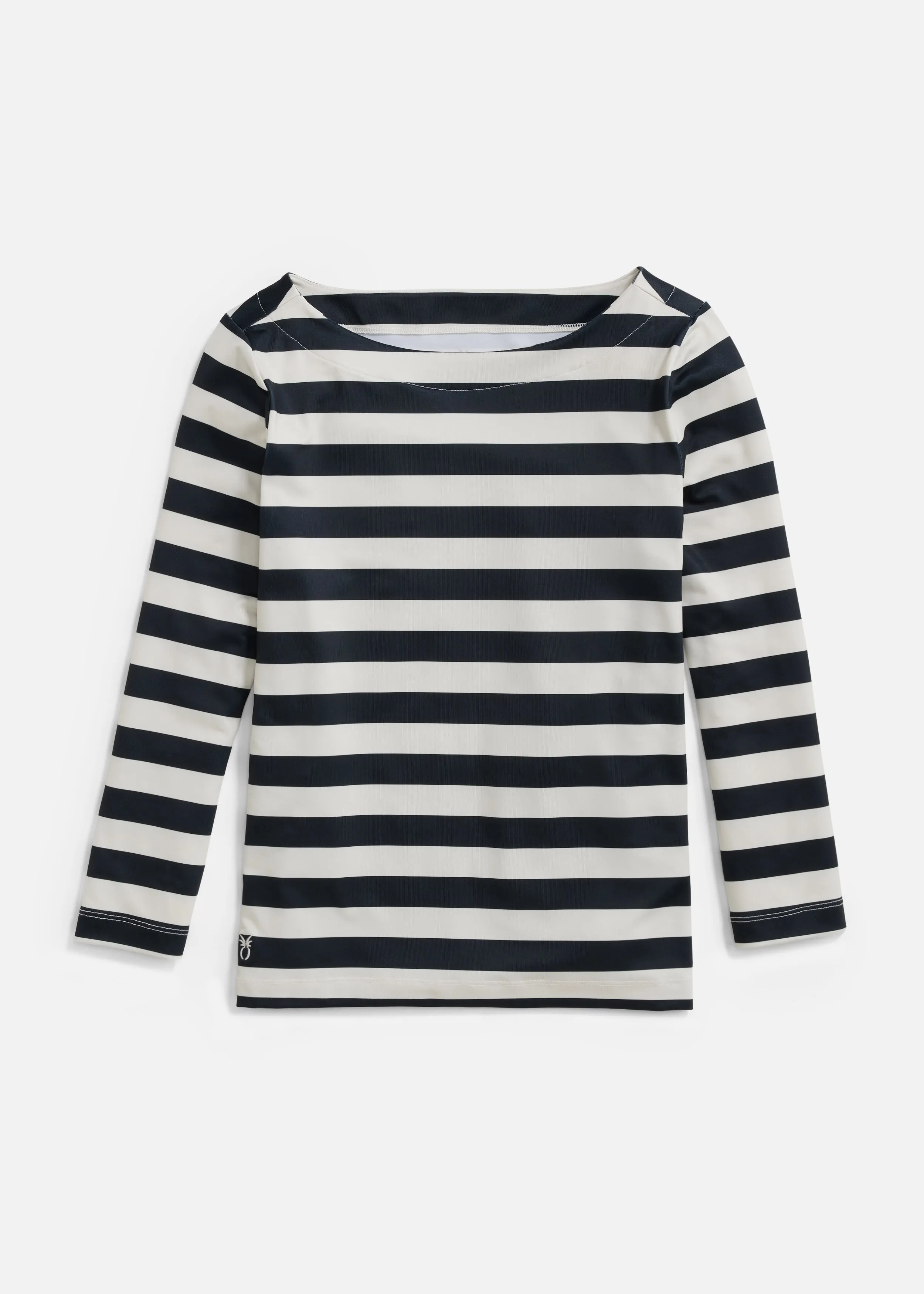 Bar Harbor Boatneck in Luxe Stretch (Black/Cream Cabana Stripe) sold by Dudley Stephens product image thumbnail 4