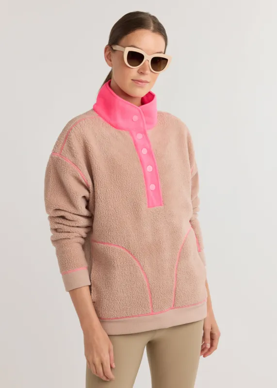 Palomino Pullover in Sherpa Fleece (Khaki) sold by Dudley Stephens