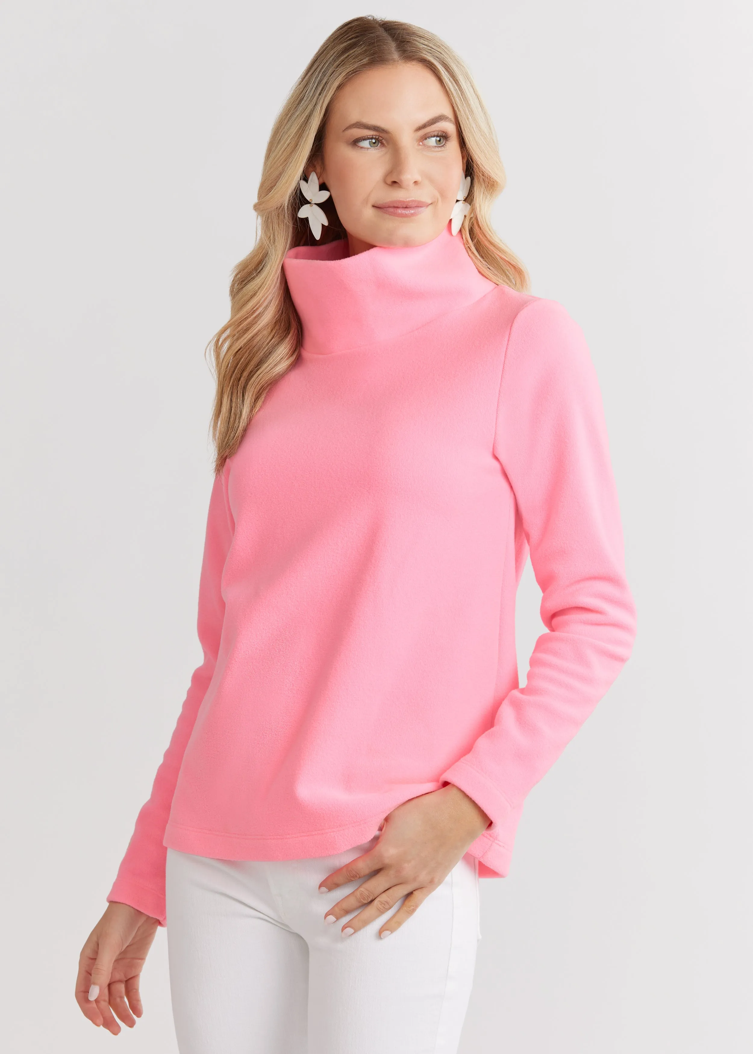 Greenpoint Turtleneck in Terry Fleece (Cotton Candy) sold by Dudley Stephens