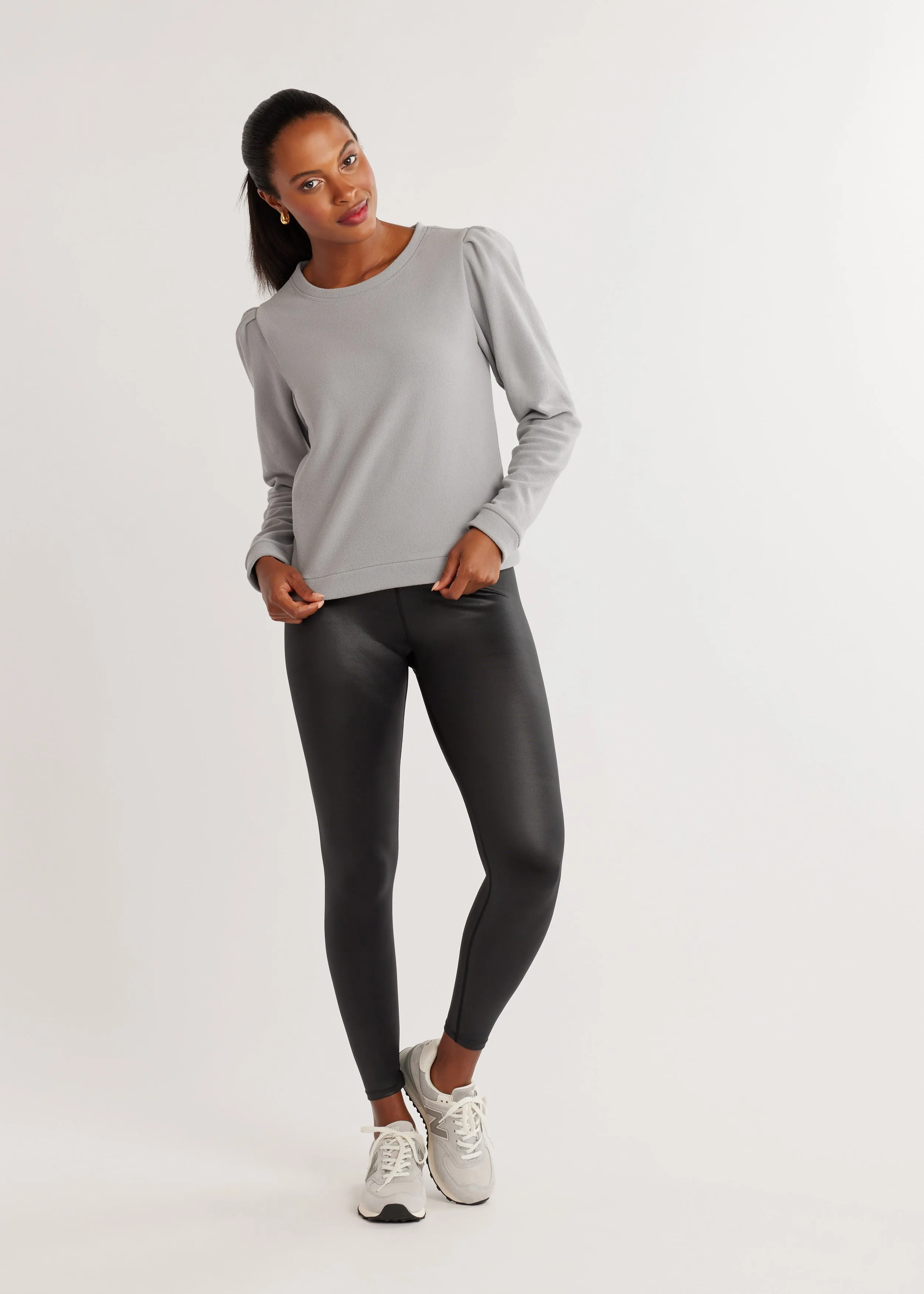 Shoreham Crewneck in Terry Fleece (Grey) sold by Dudley Stephens product image thumbnail 2