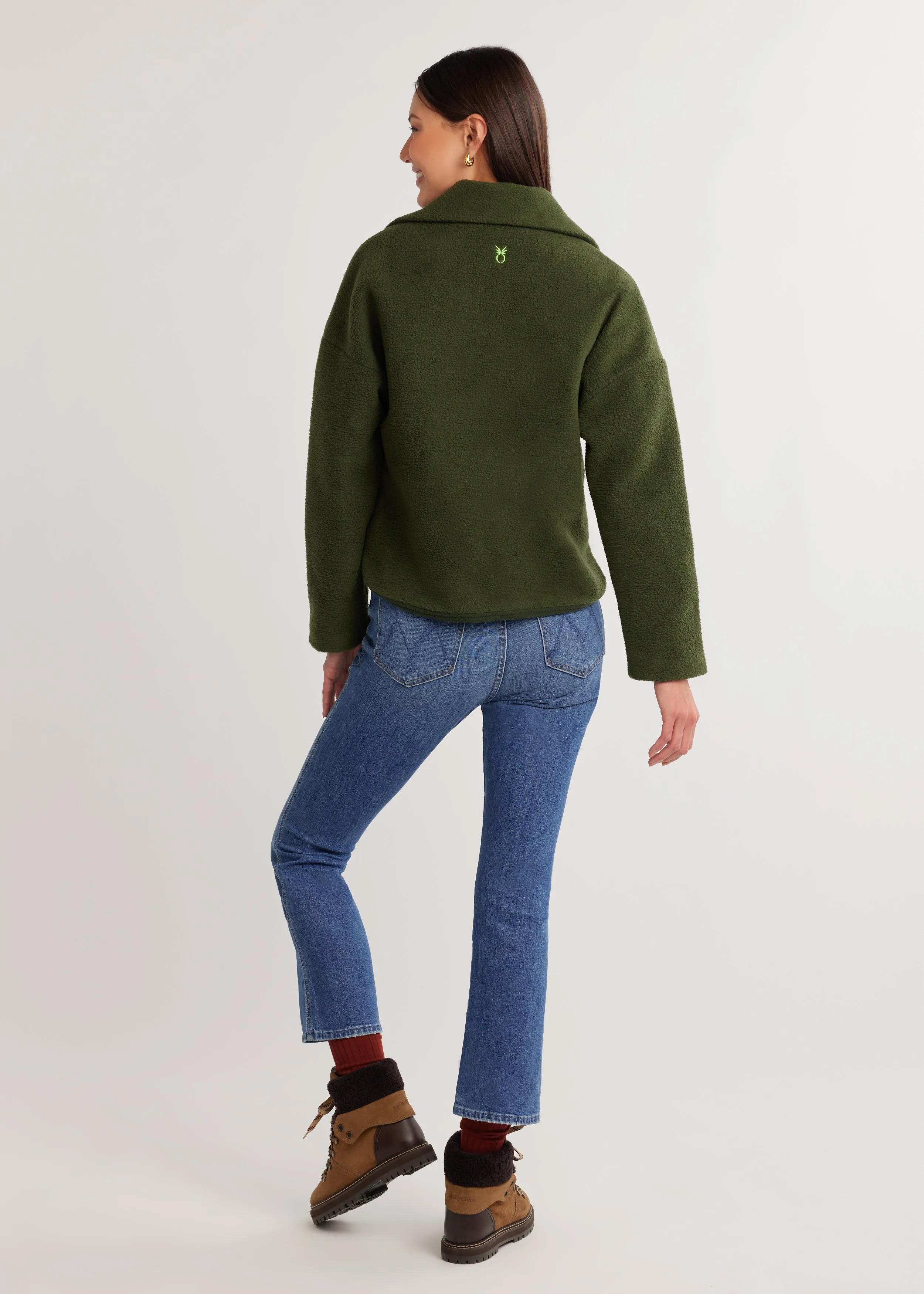 Chalet Coat in Sherpa Fleece (Spruce) sold by Dudley Stephens product image thumbnail 4