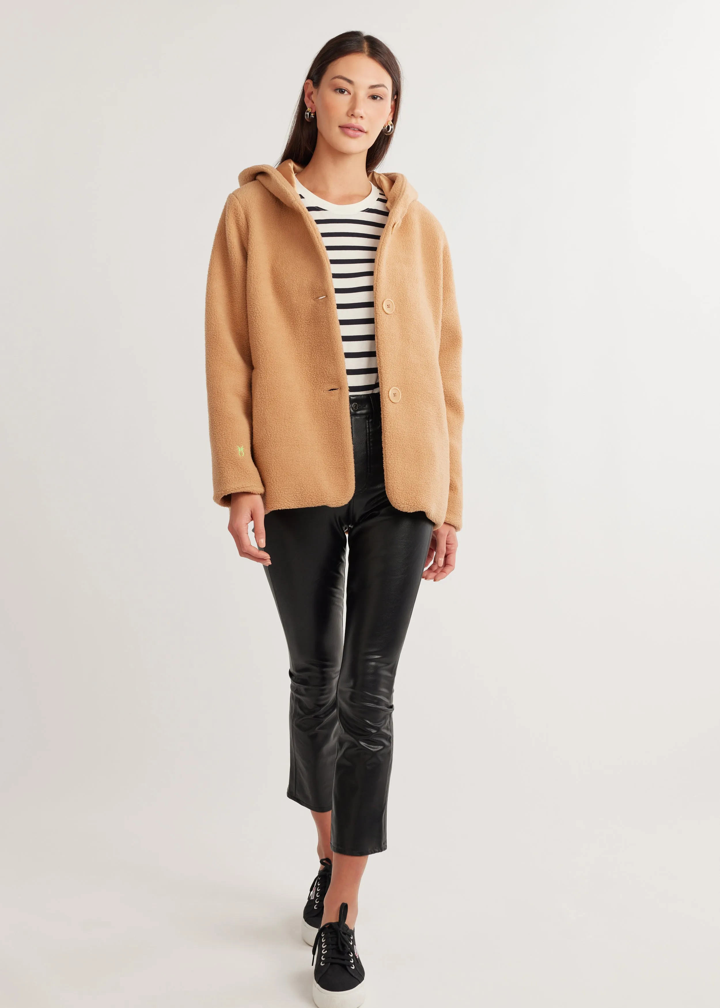 Moritz Coat in Sherpa Fleece (Camel) sold by Dudley Stephens product image thumbnail 2