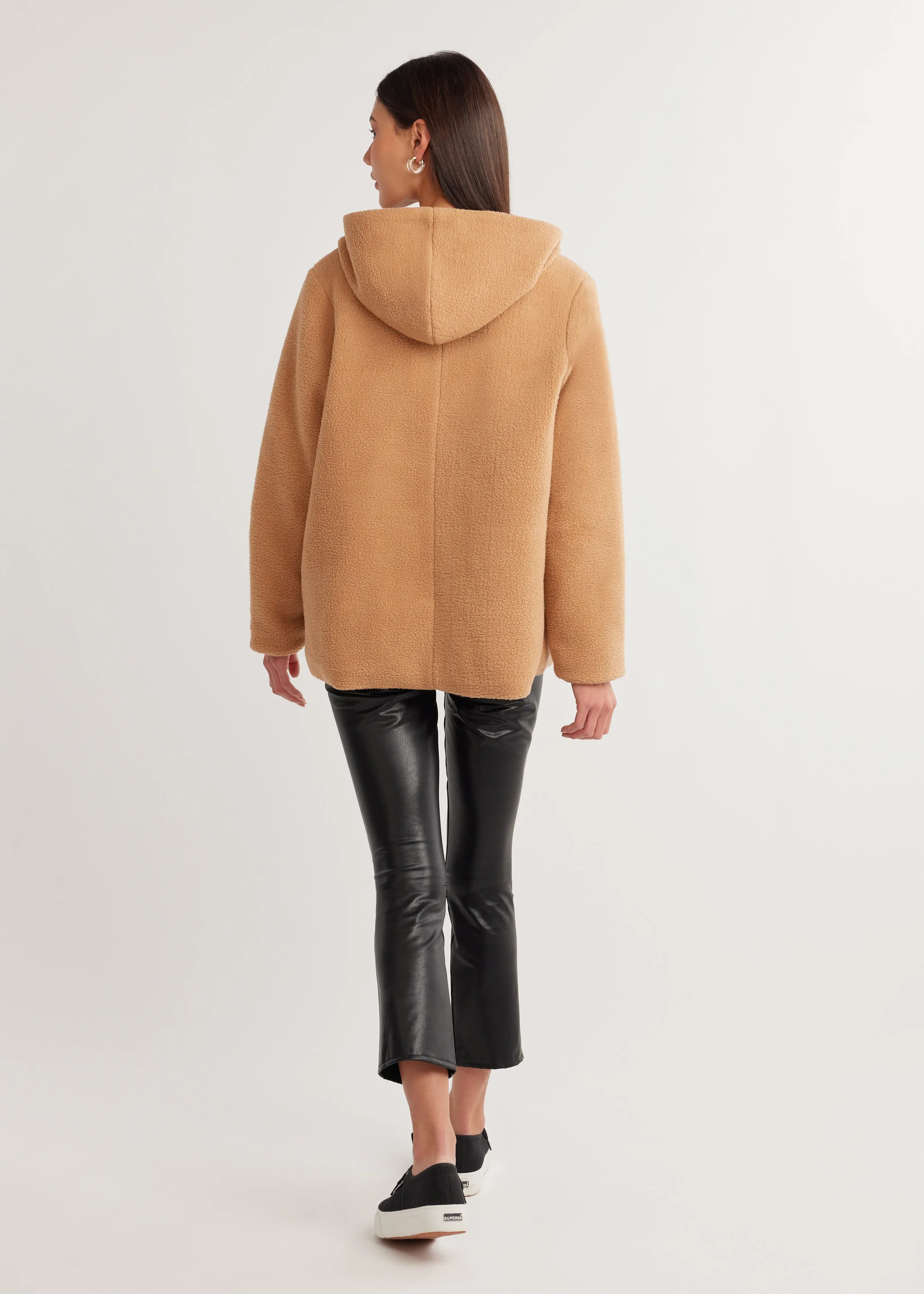 Moritz Coat in Sherpa Fleece (Camel) sold by Dudley Stephens product image thumbnail 4