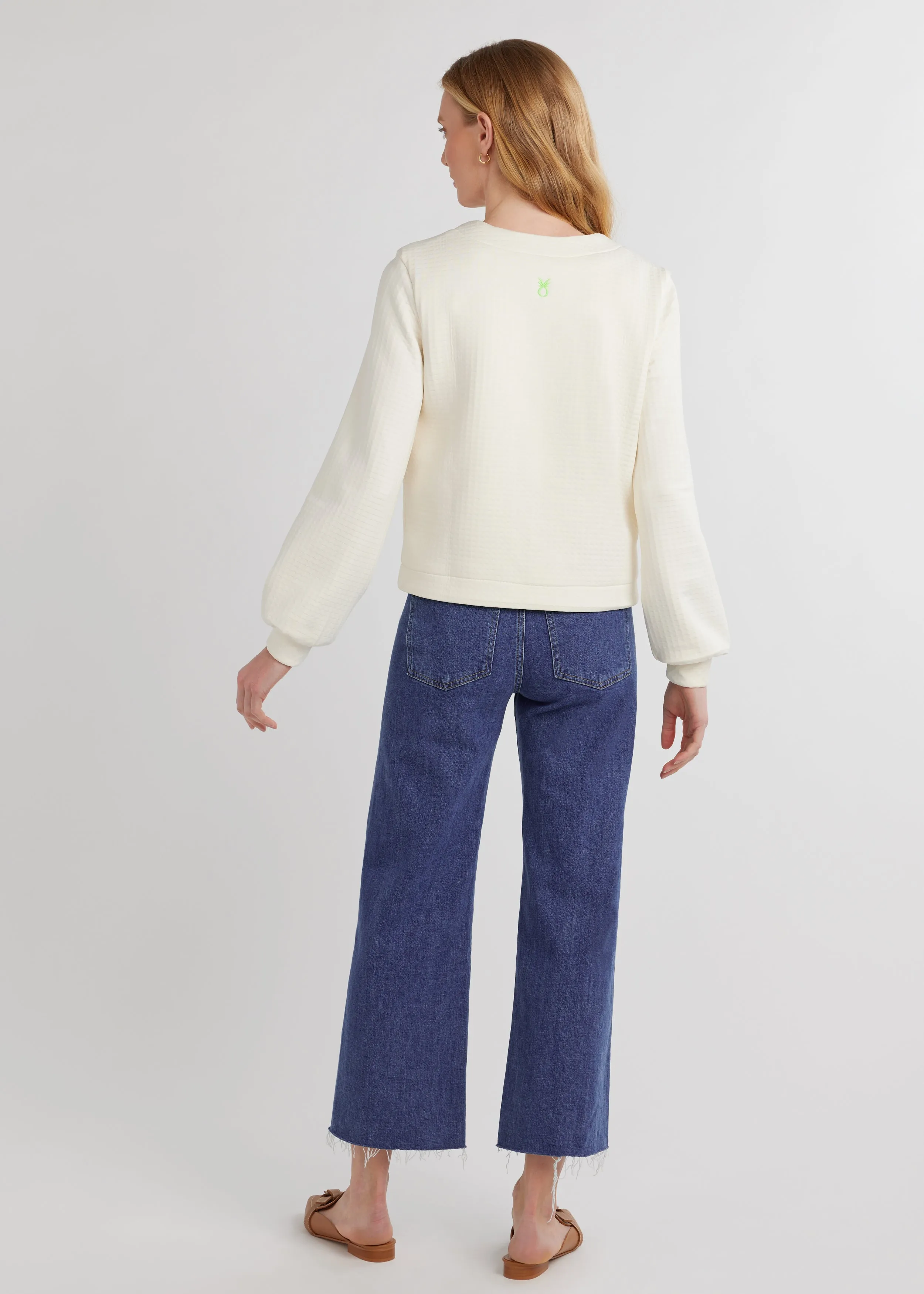 Haverhill Cardigan in Waffle (Cream) sold by Dudley Stephens product image thumbnail 4