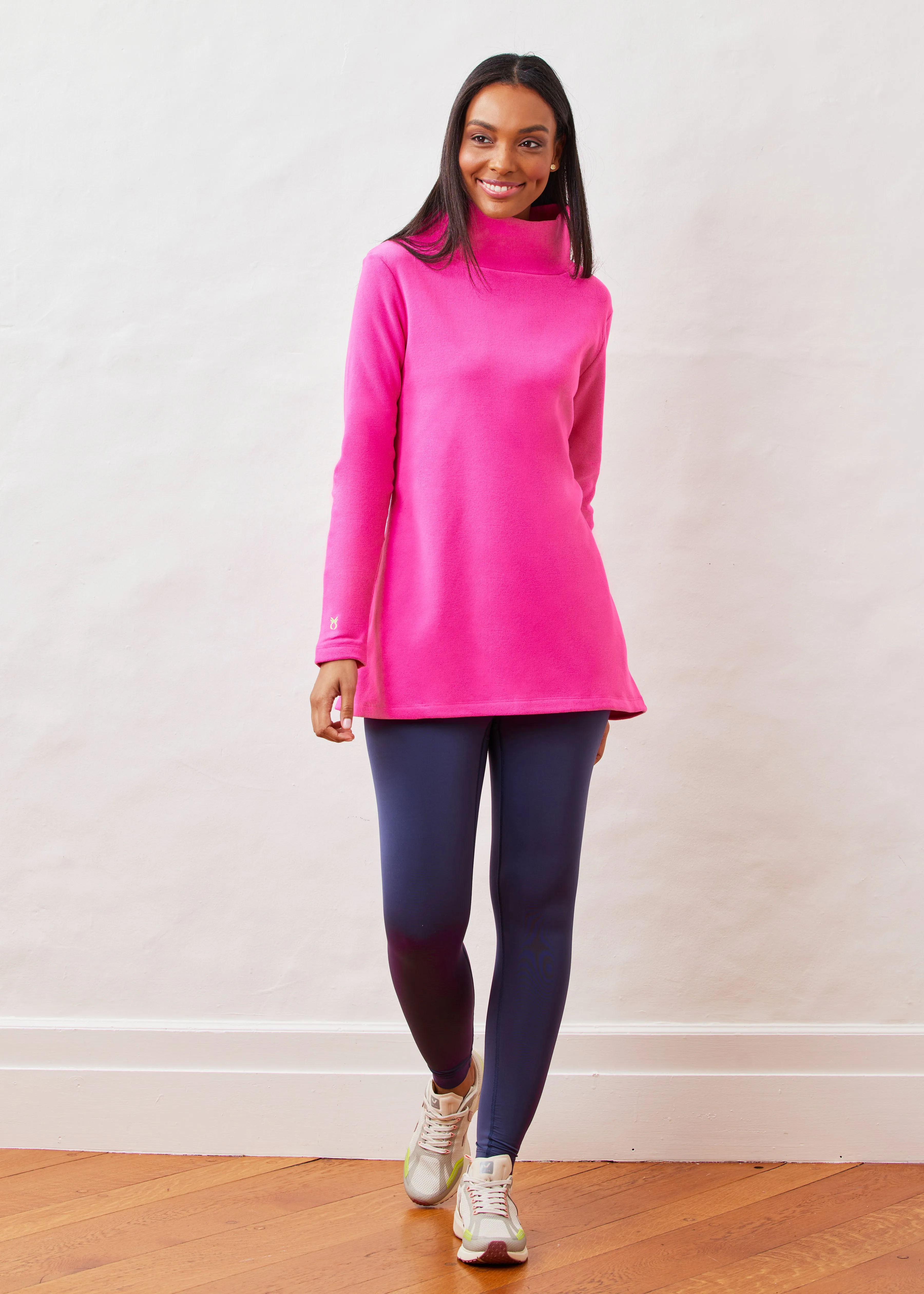 Cobble Hill Turtleneck in Terry Fleece (Bubble Gum Pink) sold by Dudley Stephens product image thumbnail 2