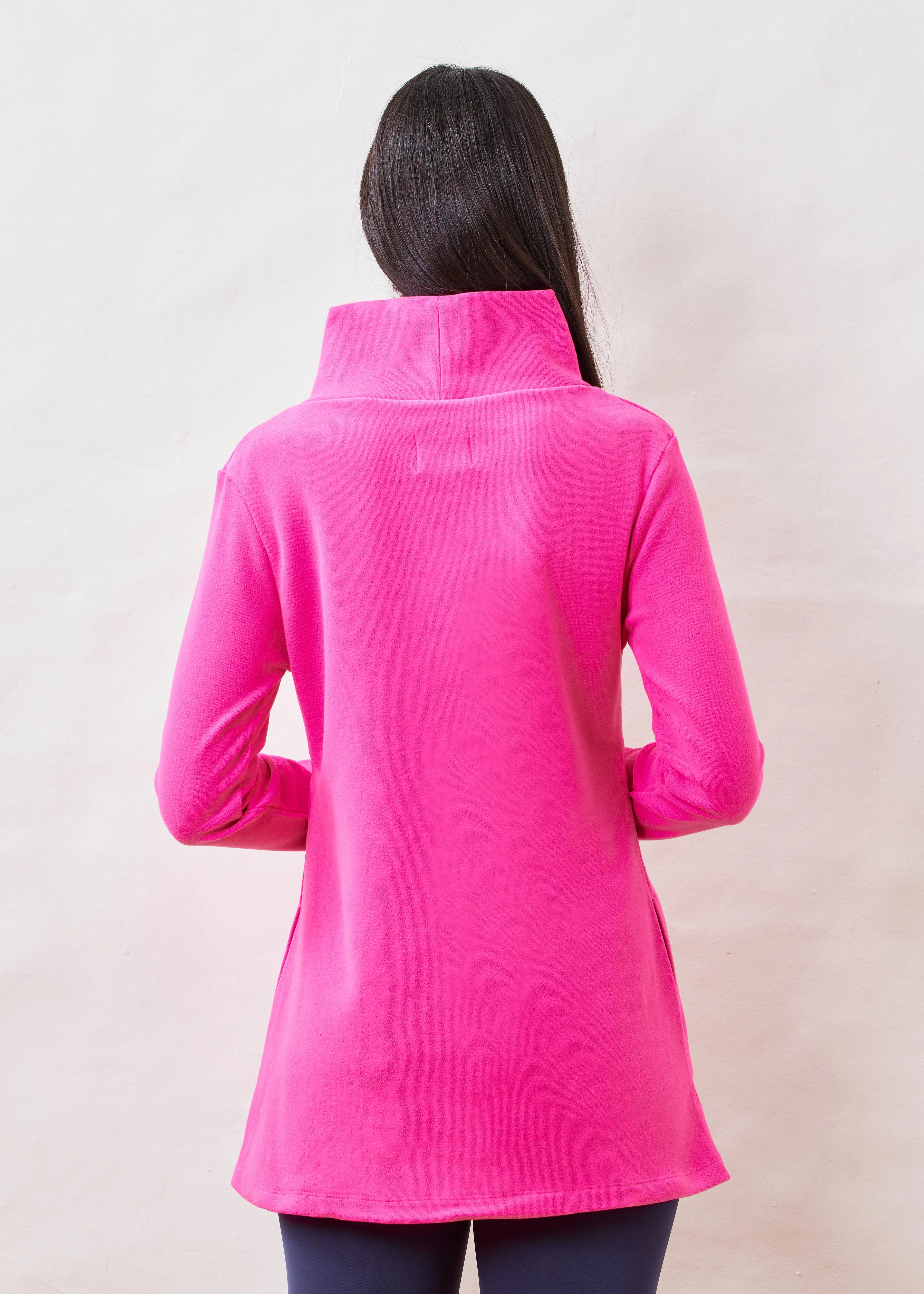 Cobble Hill Turtleneck in Terry Fleece (Bubble Gum Pink) sold by Dudley Stephens product image thumbnail 3