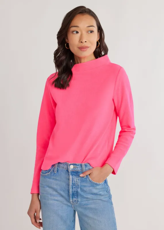 Brighton Boatneck in Terry Fleece (Neon Pink) sold by Dudley Stephens