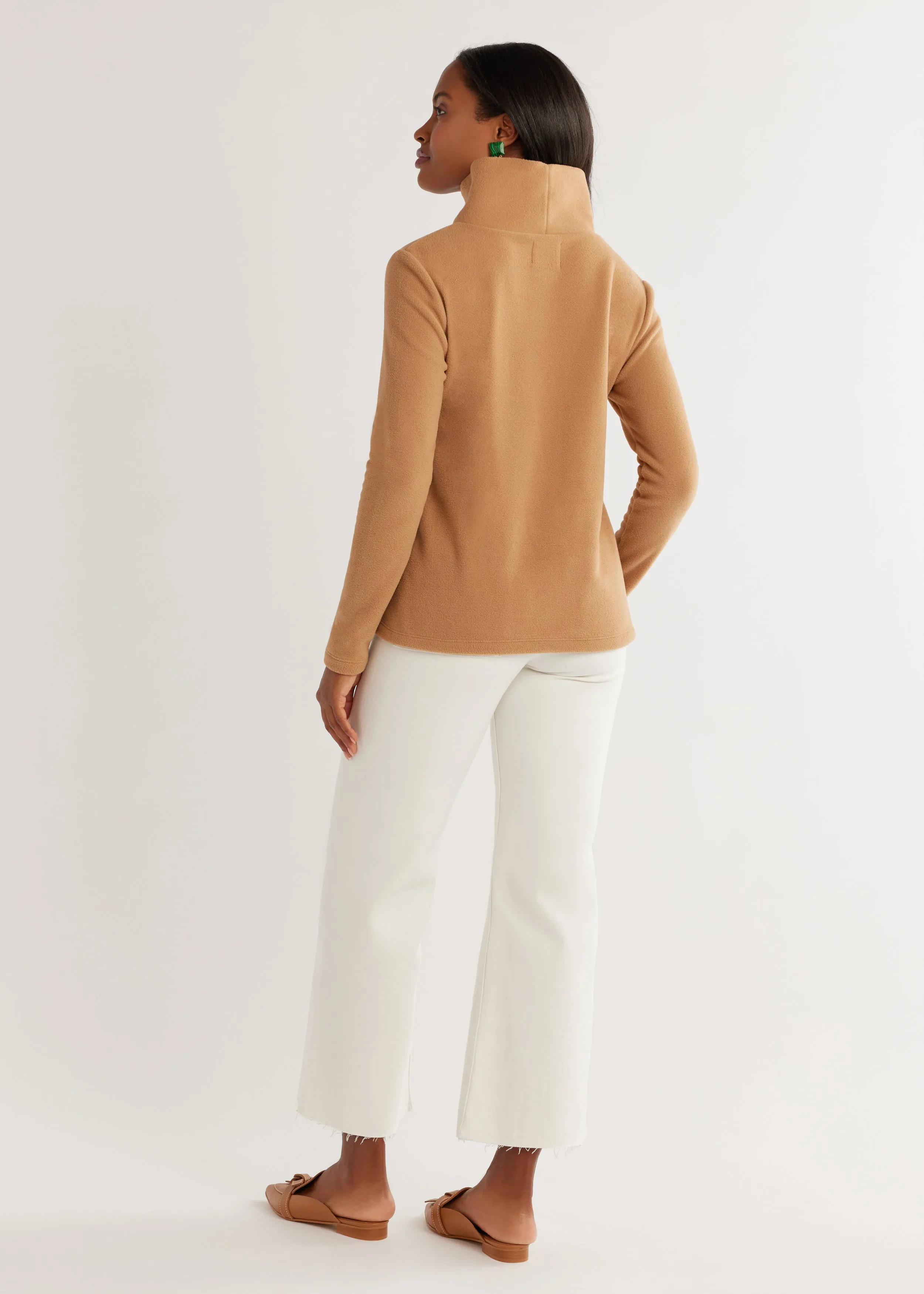 Greenpoint Turtleneck in Vello Fleece (Camel) sold by Dudley Stephens product image thumbnail 3