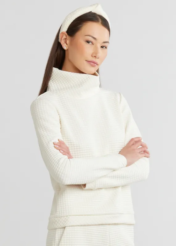 Park Slope Turtleneck in Waffle (Cream) sold by Dudley Stephens