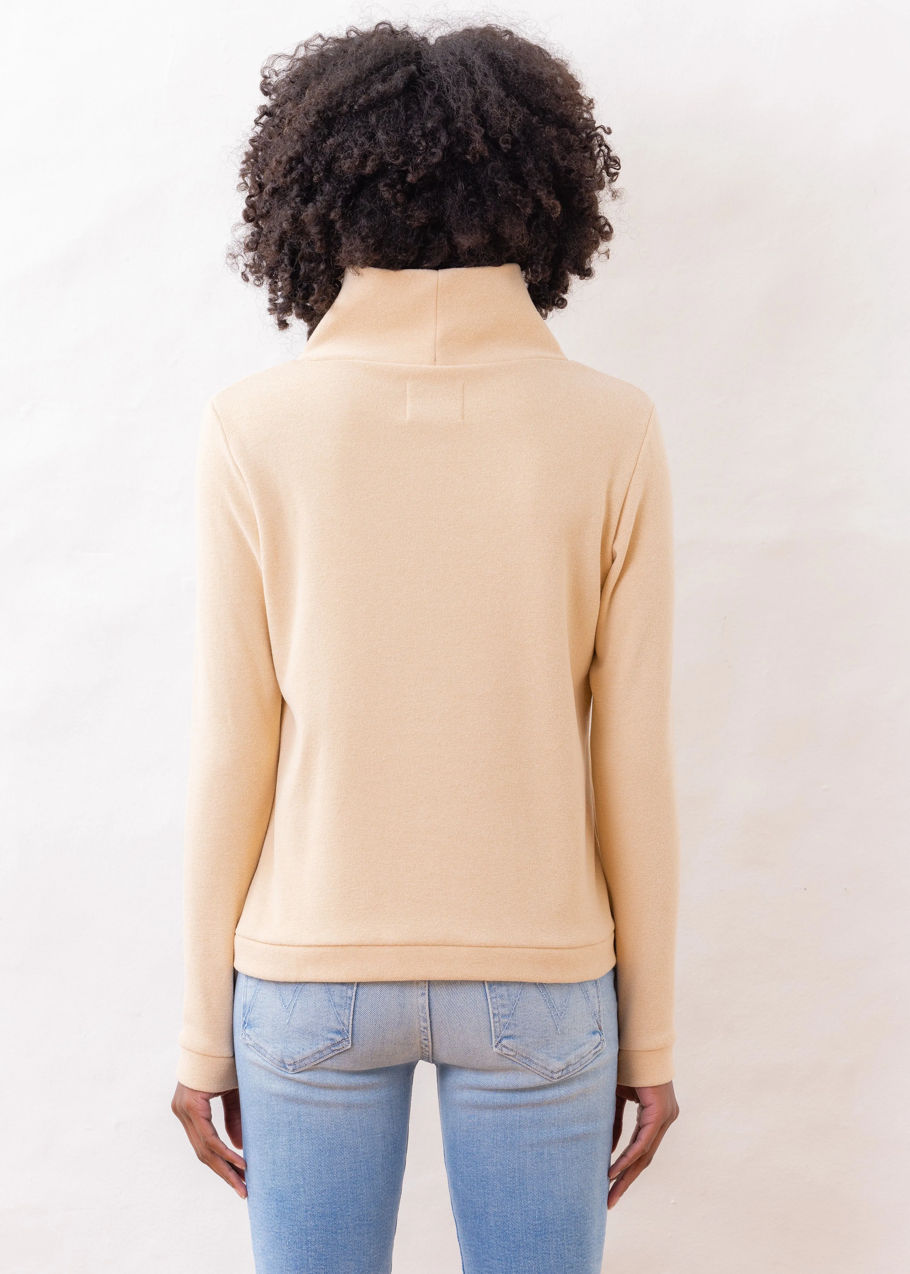 Park Slope Turtleneck in Terry Fleece (Natural Blush) sold by Dudley Stephens product image thumbnail 5