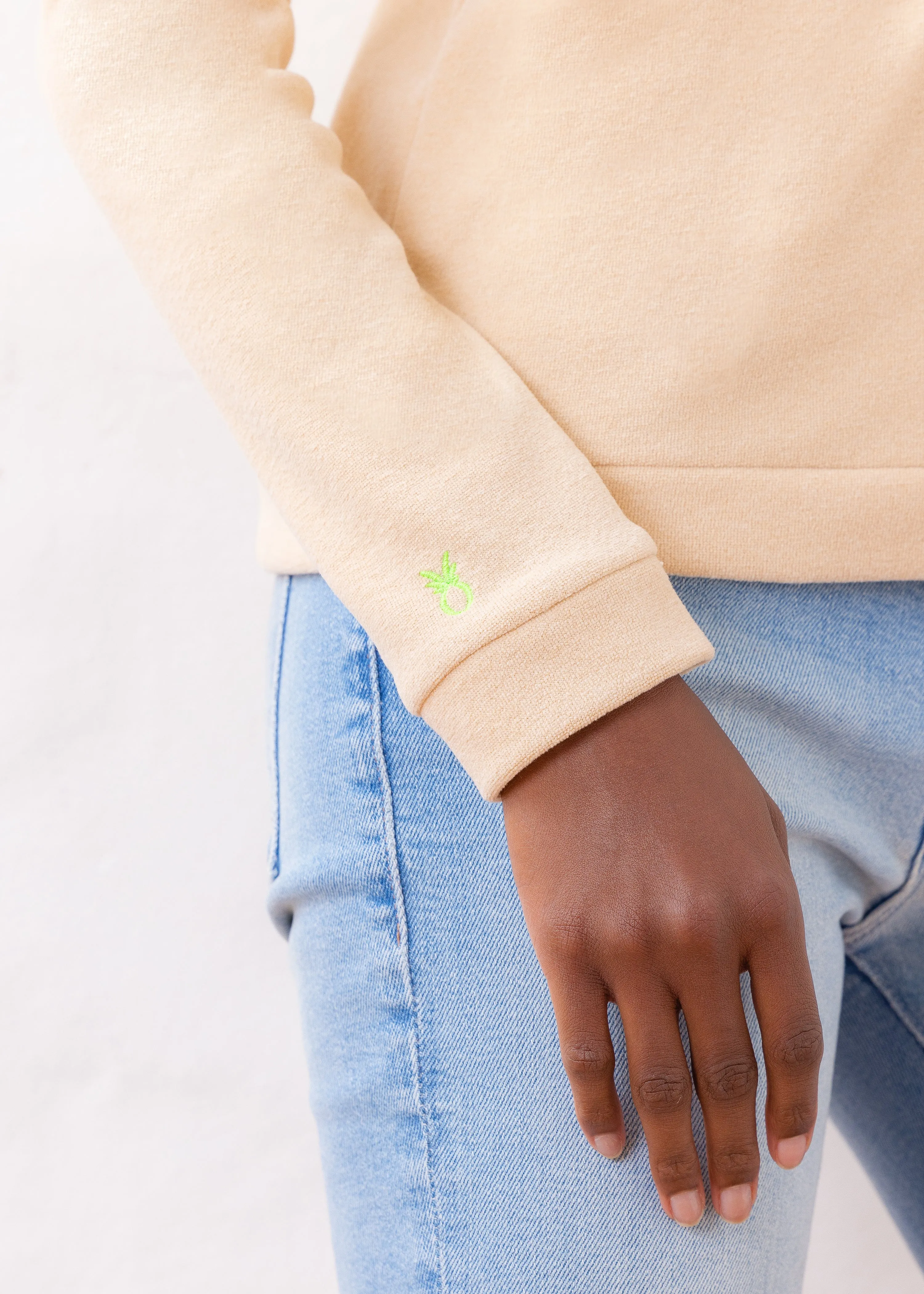 Park Slope Turtleneck in Terry Fleece (Natural Blush) sold by Dudley Stephens product image thumbnail 4