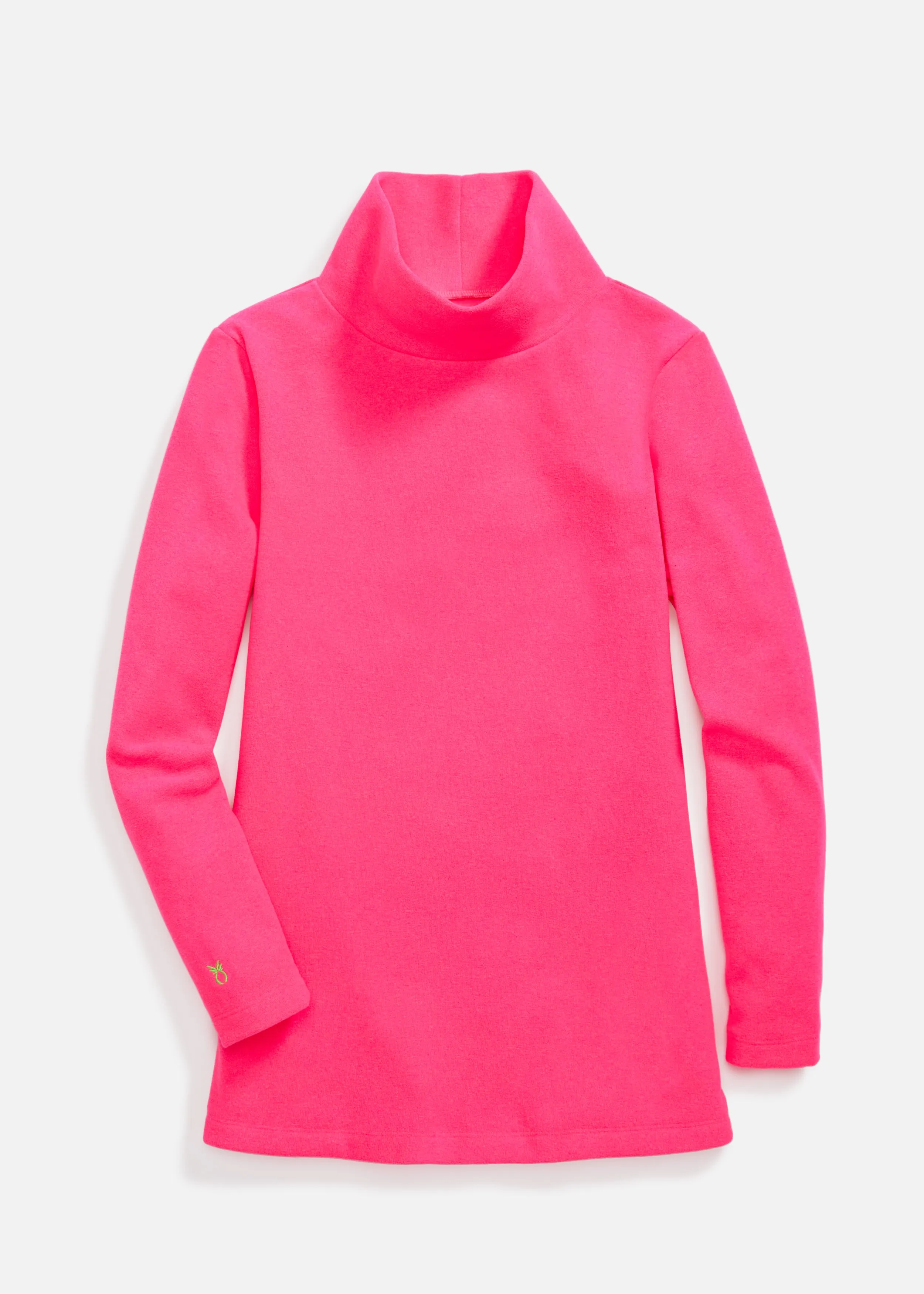 Cobble Hill Turtleneck in Terry Fleece (Neon Pink) sold by Dudley Stephens