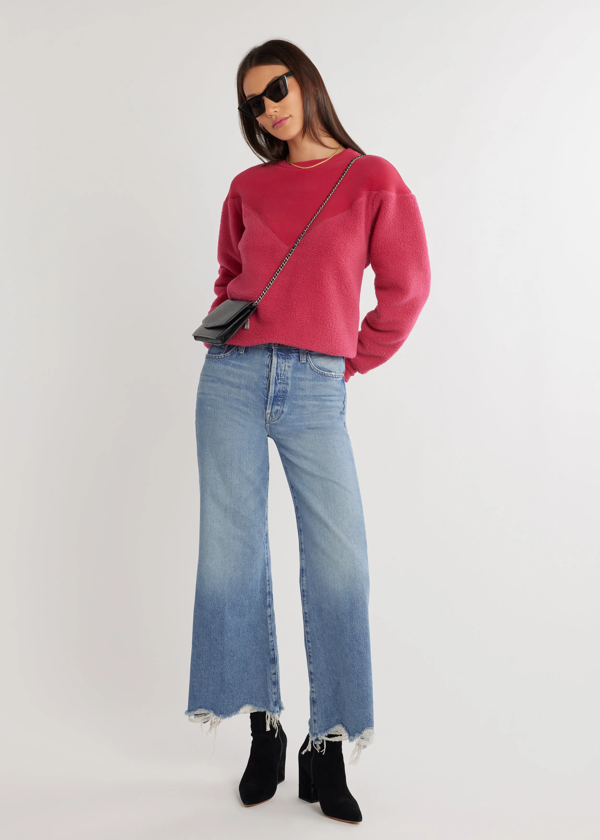 Saratoga Pullover in Sherpa Fleece (Berry) sold by Dudley Stephens product image thumbnail 2