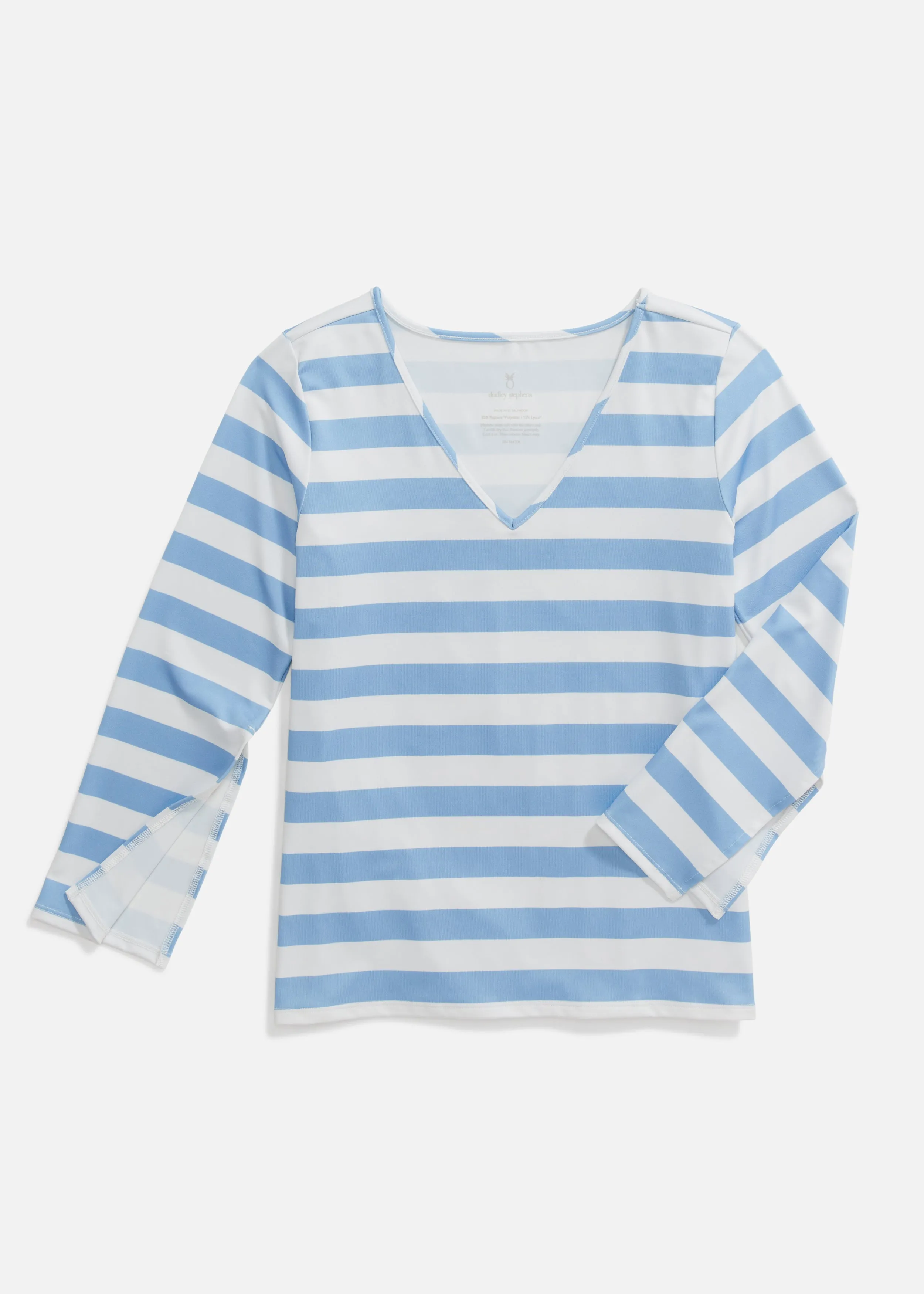 Bayberry Top in Luxe Stretch (Blue Cabana Stripe) sold by Dudley Stephens product image thumbnail 4