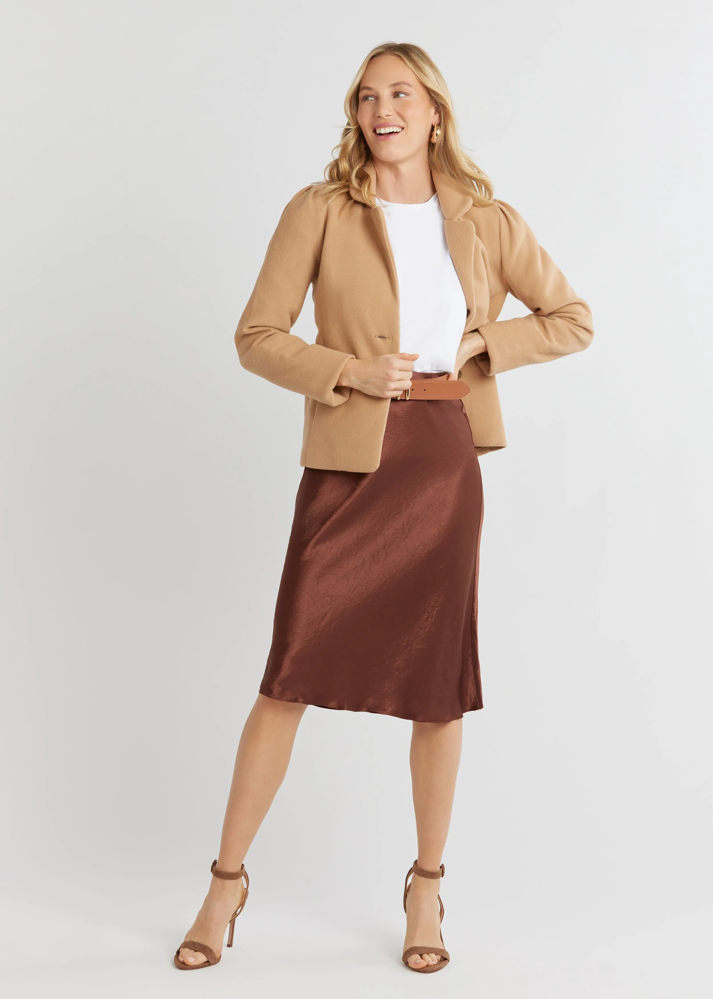 Windsor Blazer in Vello Fleece (Camel) sold by Dudley Stephens product image thumbnail 3