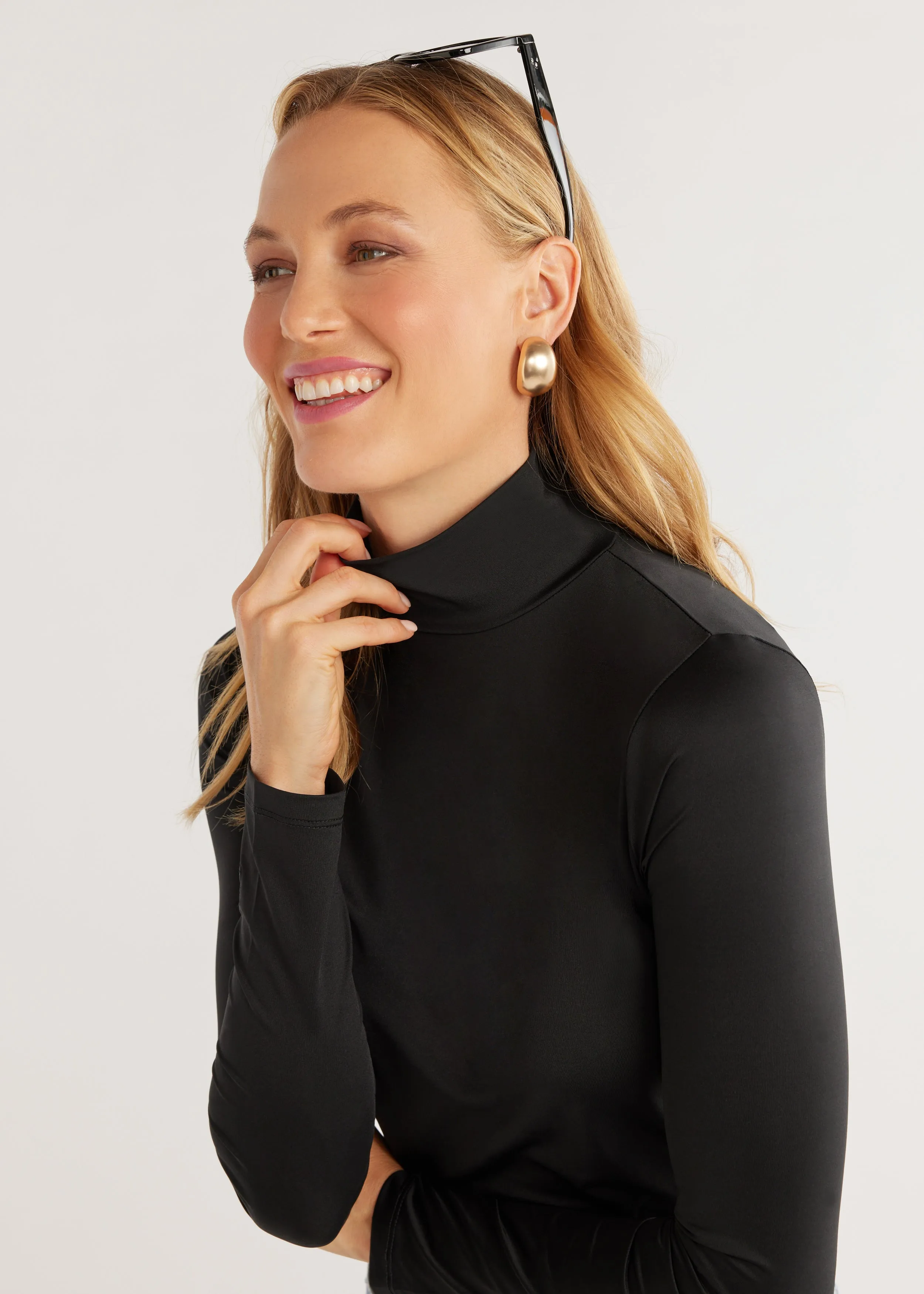 Tillary Turtleneck in Eco Stretch (Black) sold by Dudley Stephens product image thumbnail 3