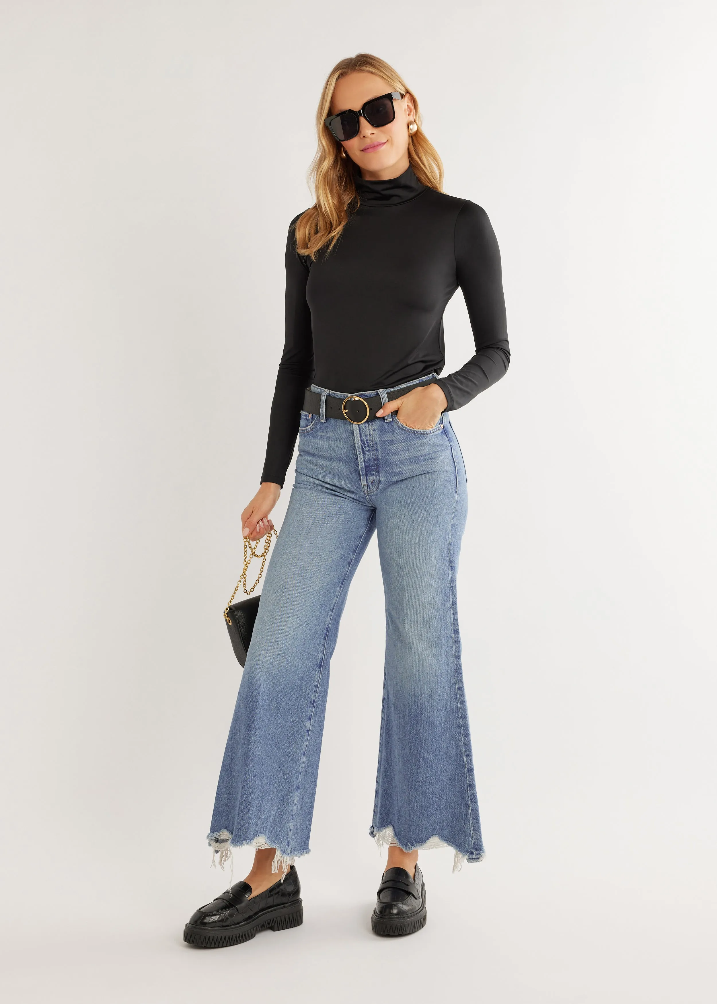 Tillary Turtleneck in Eco Stretch (Black) sold by Dudley Stephens product image thumbnail 4