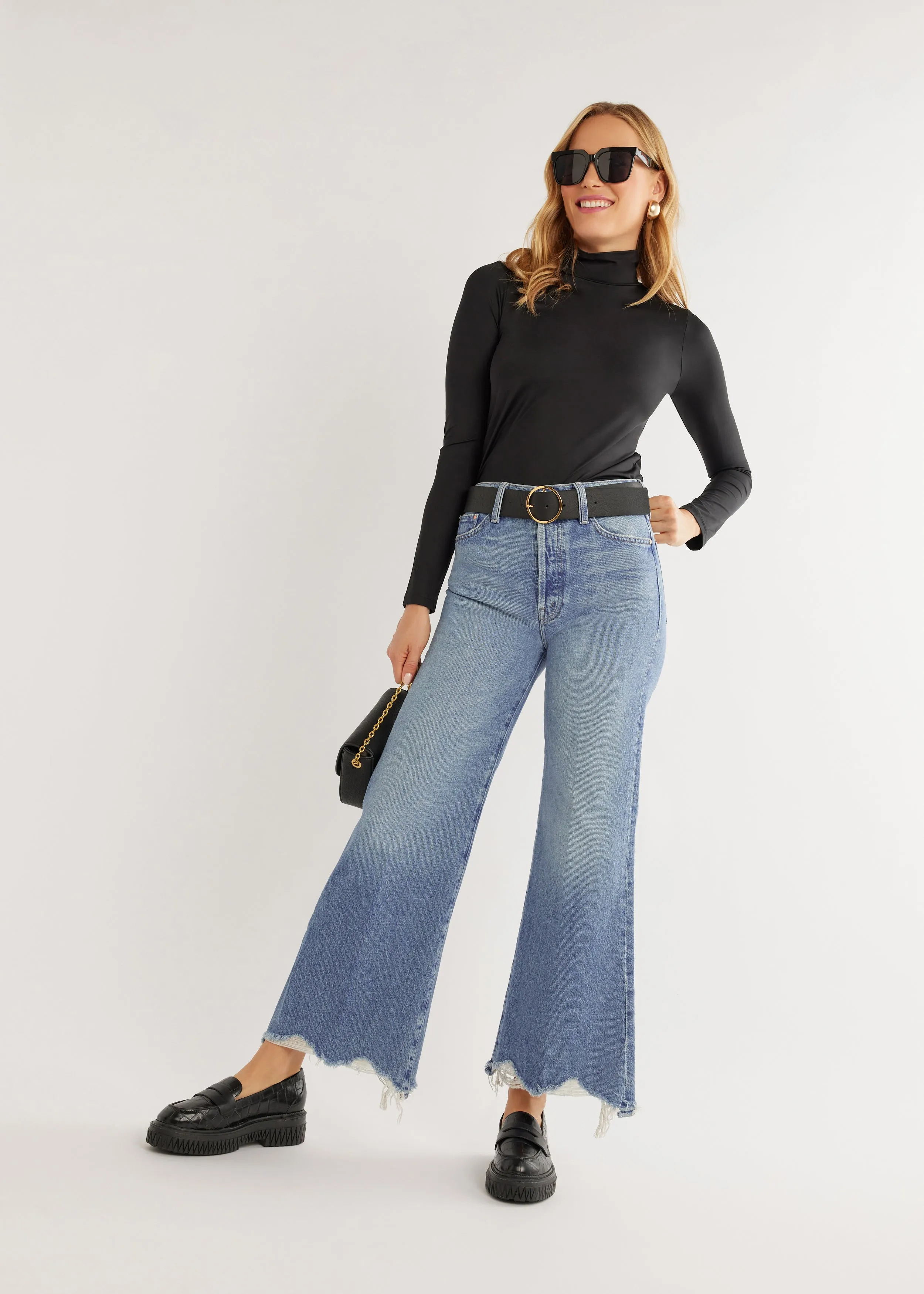 Tillary Turtleneck in Eco Stretch (Black) sold by Dudley Stephens product image thumbnail 2