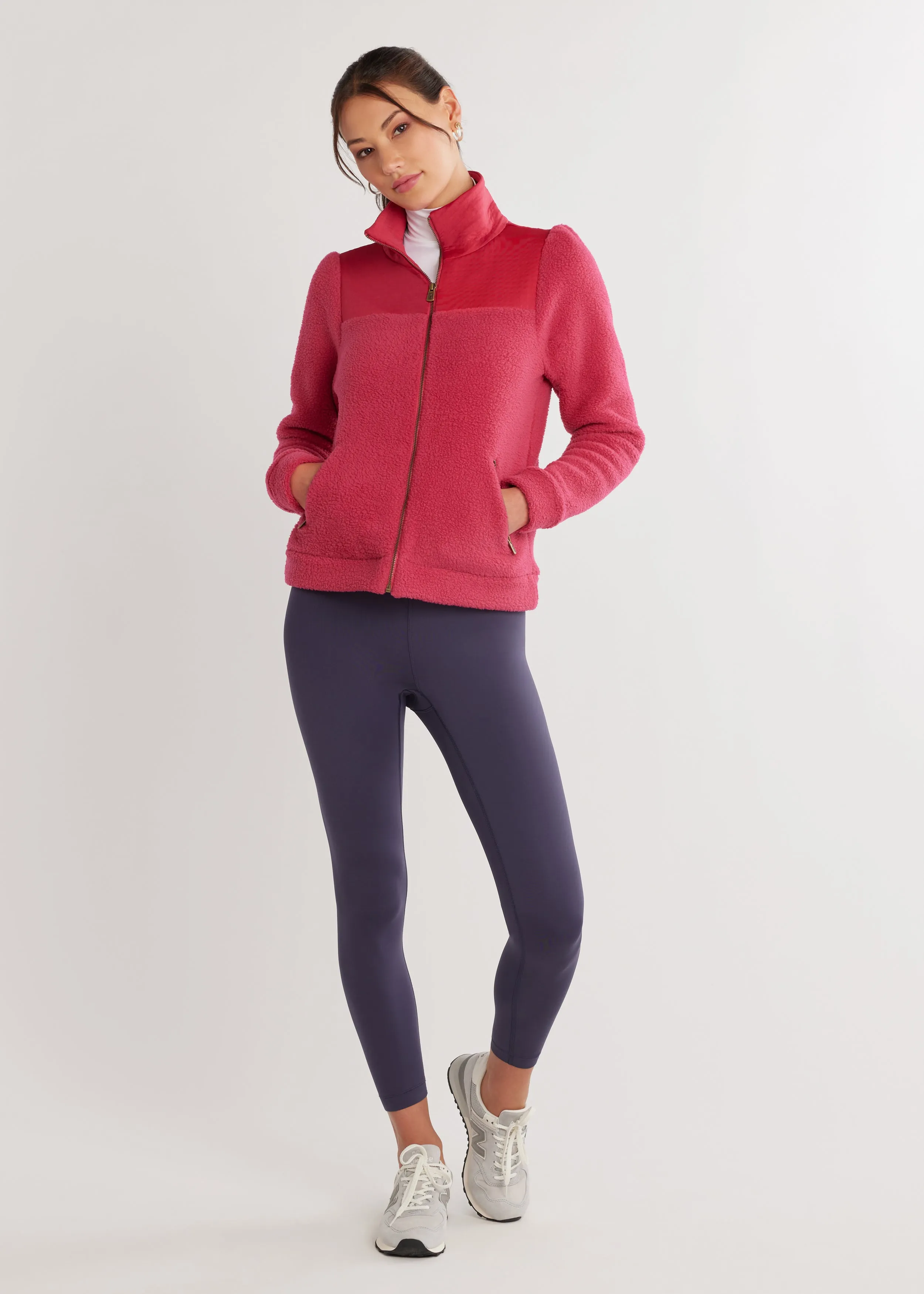Quincy Jacket in Sherpa Fleece (Berry) sold by Dudley Stephens product image thumbnail 2