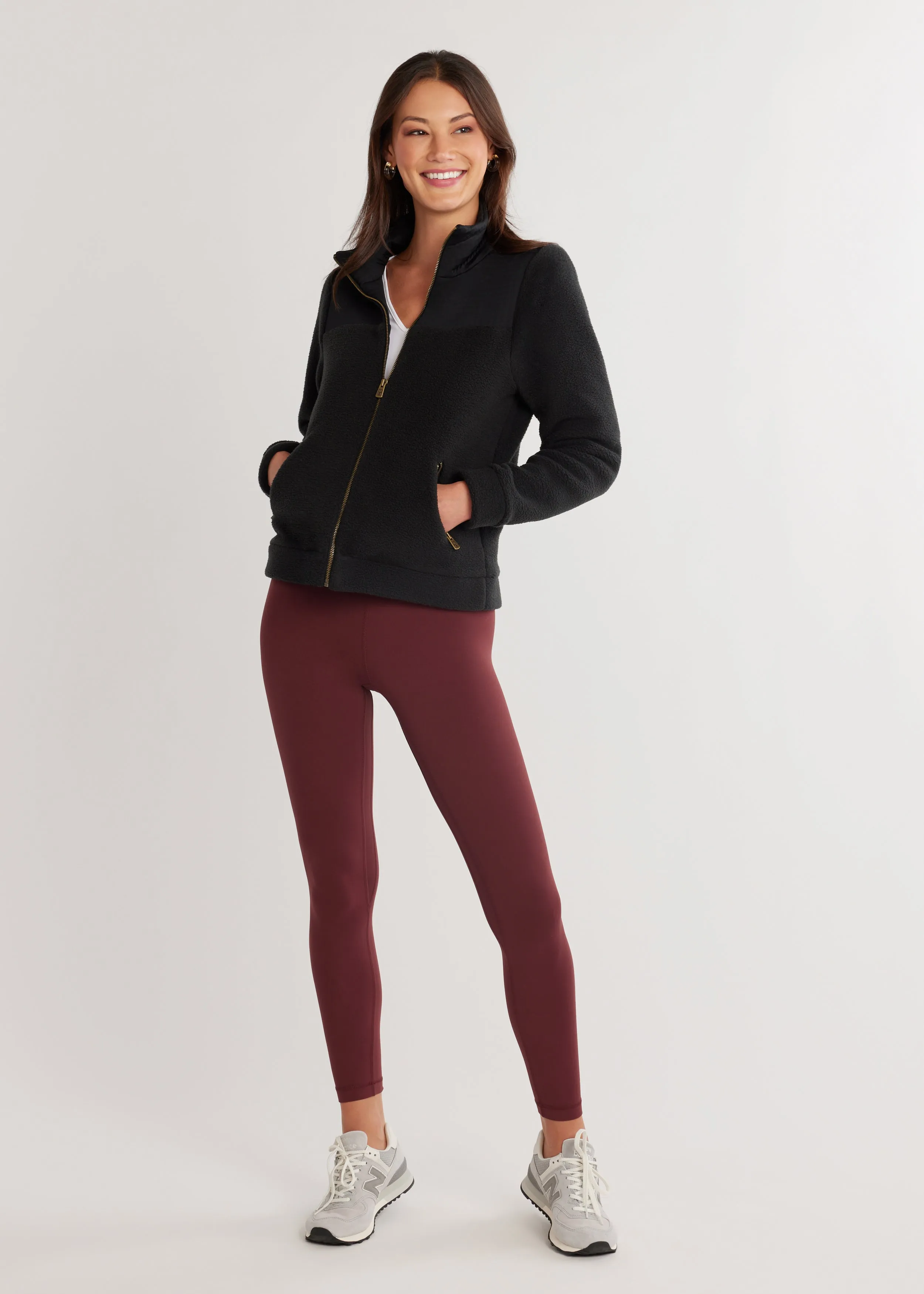 Quincy Jacket in Sherpa Fleece (Black) sold by Dudley Stephens product image thumbnail 2